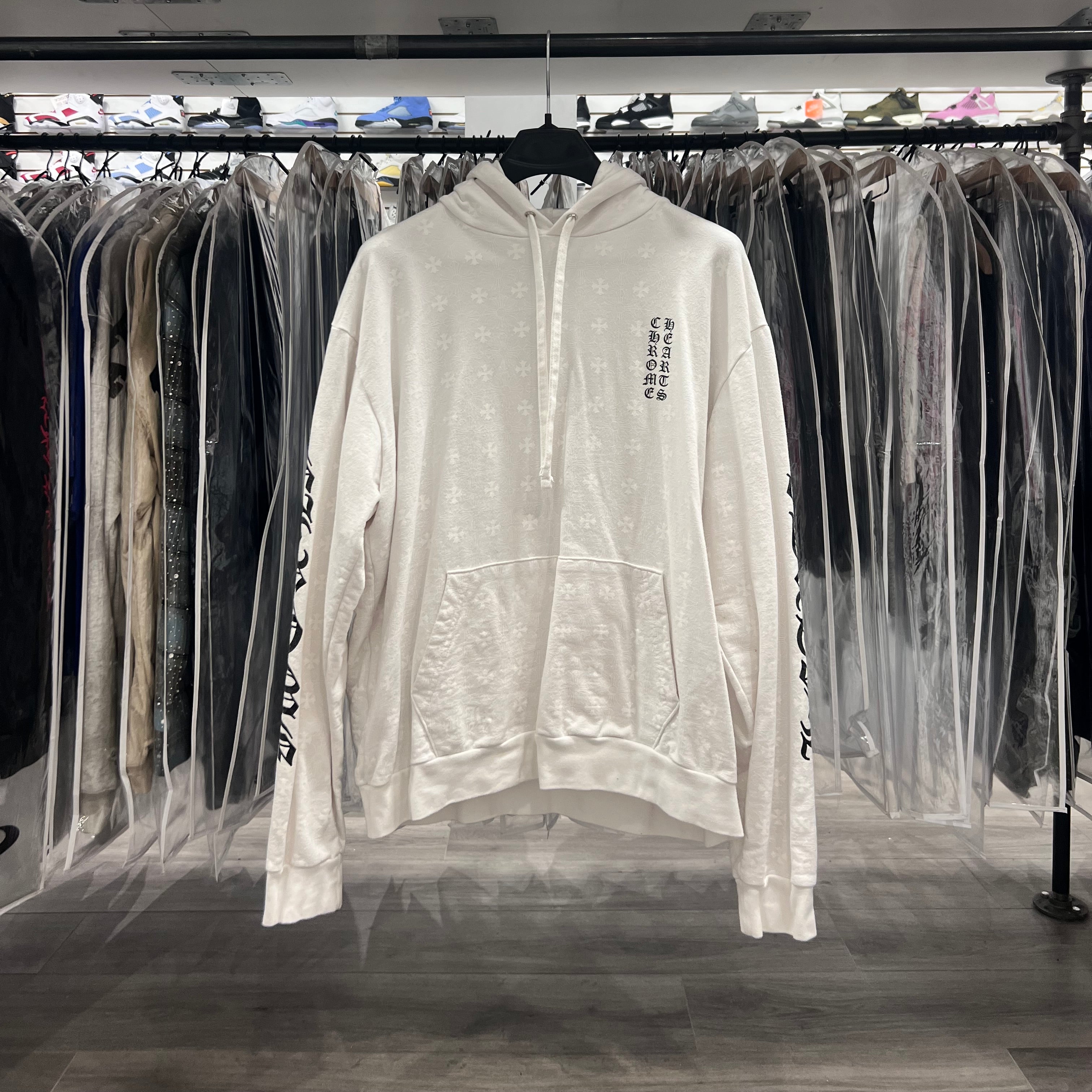 Chrome Hearts Monogram Hoodie White (Lightly Worn)