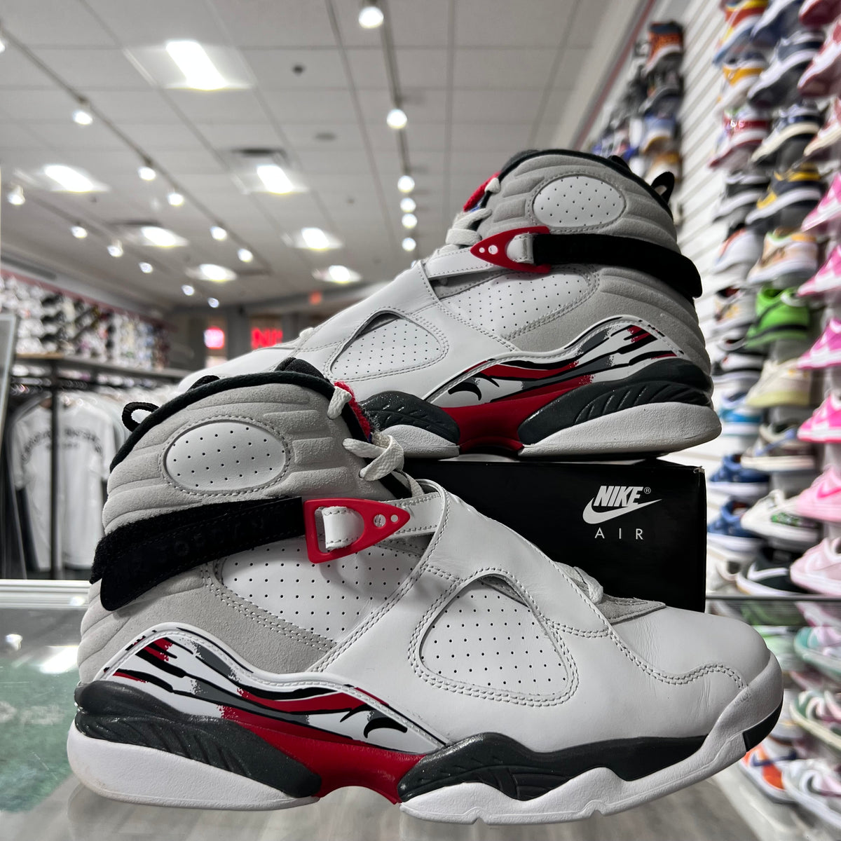 Jordan Retro 8 Mens White True Red (Lightly Worn)