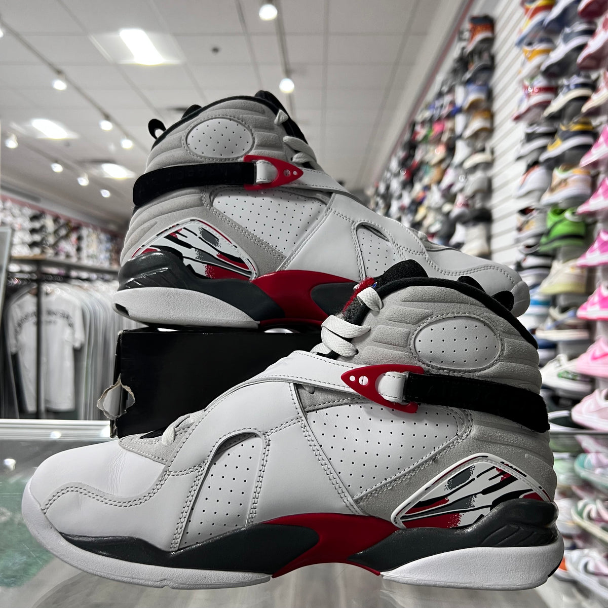 Jordan Retro 8 Mens White True Red (Lightly Worn)