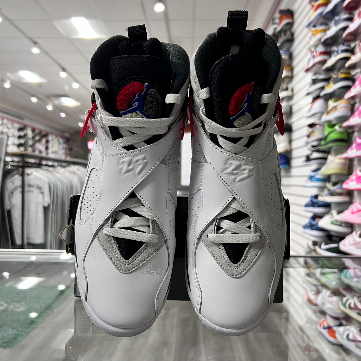 Jordan Retro 8 Mens White True Red (Lightly Worn)