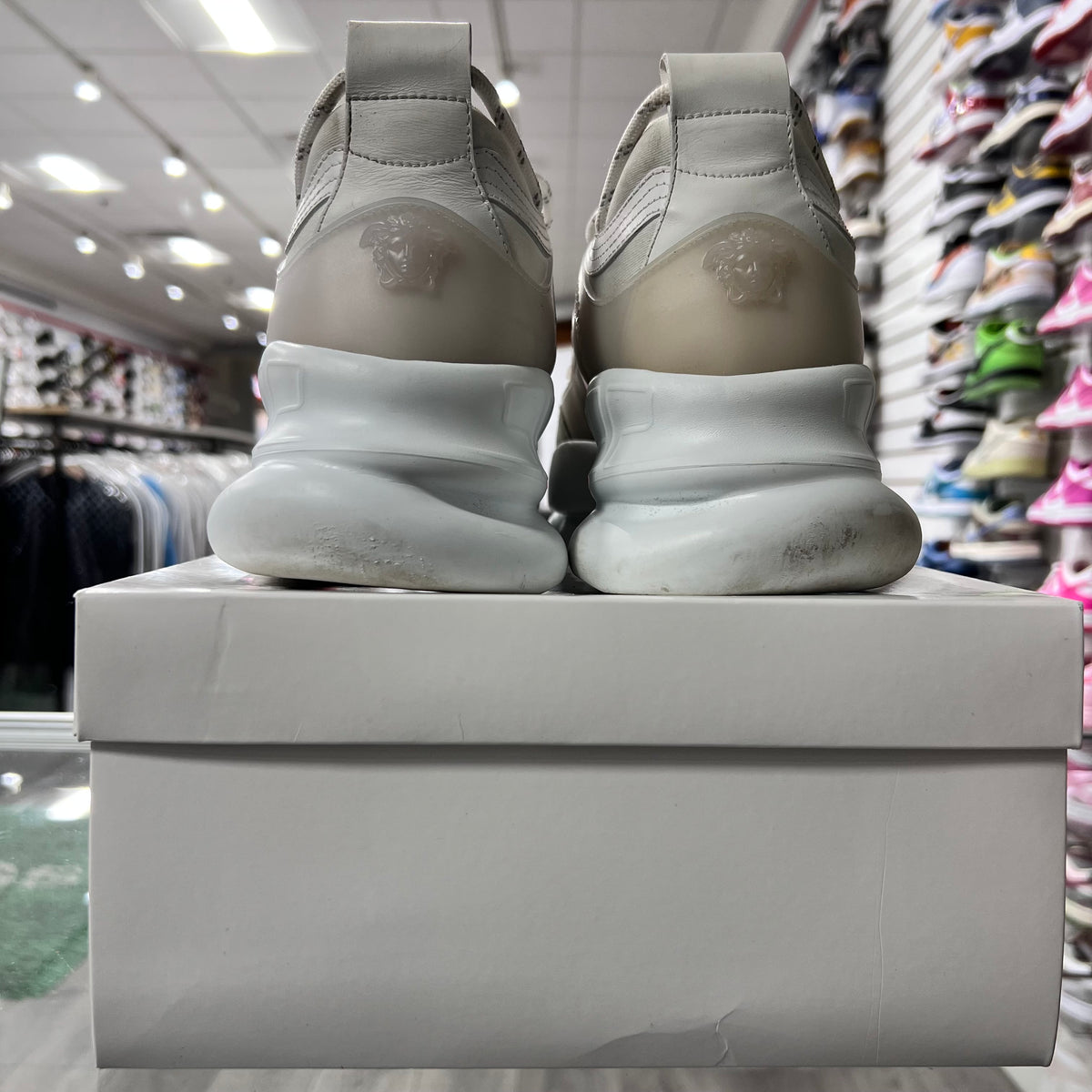 Versace Chain Reaction White (Lightly Worn+Replacement Box)