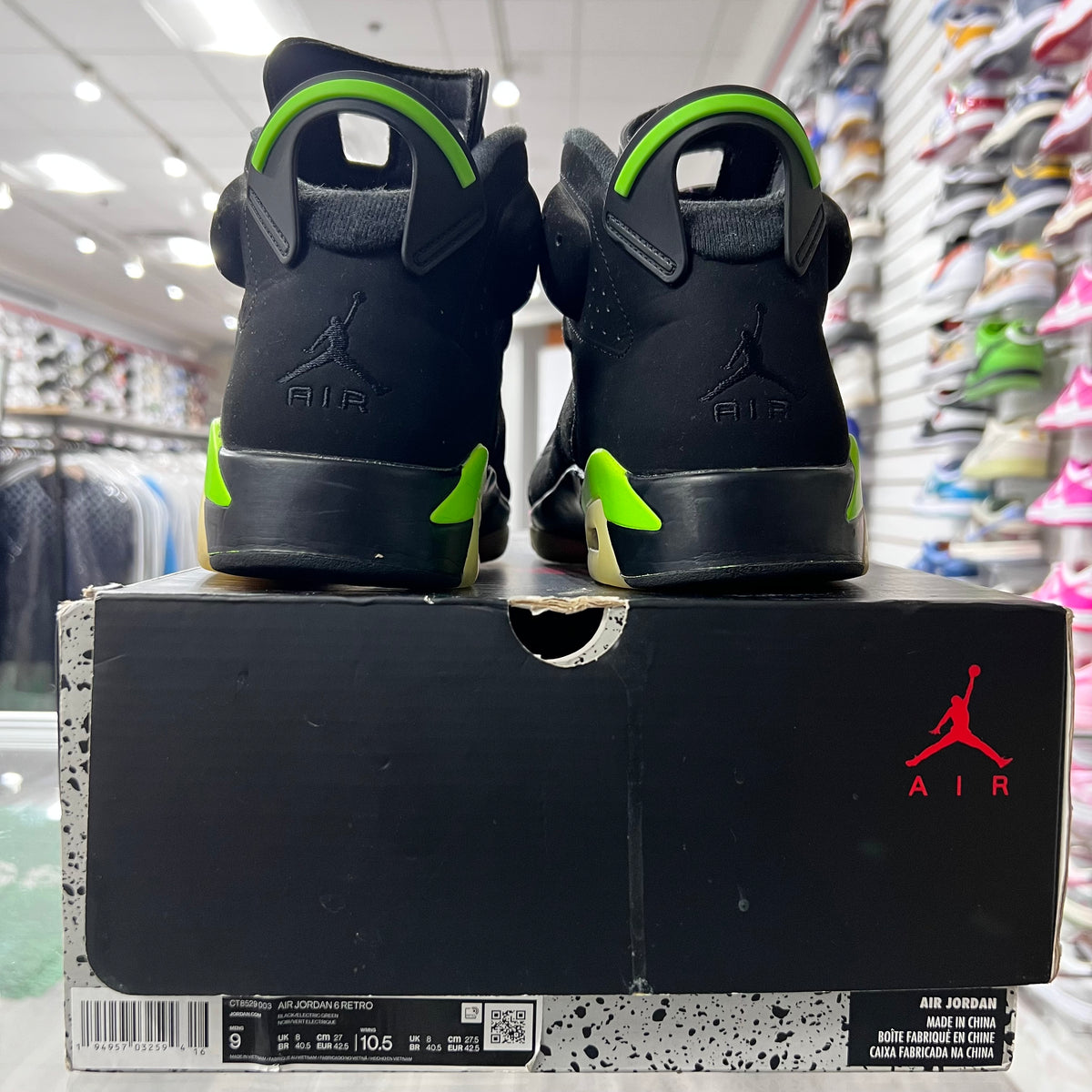 Jordan Retro 6 Mens Electric Green (Lightly Worn)