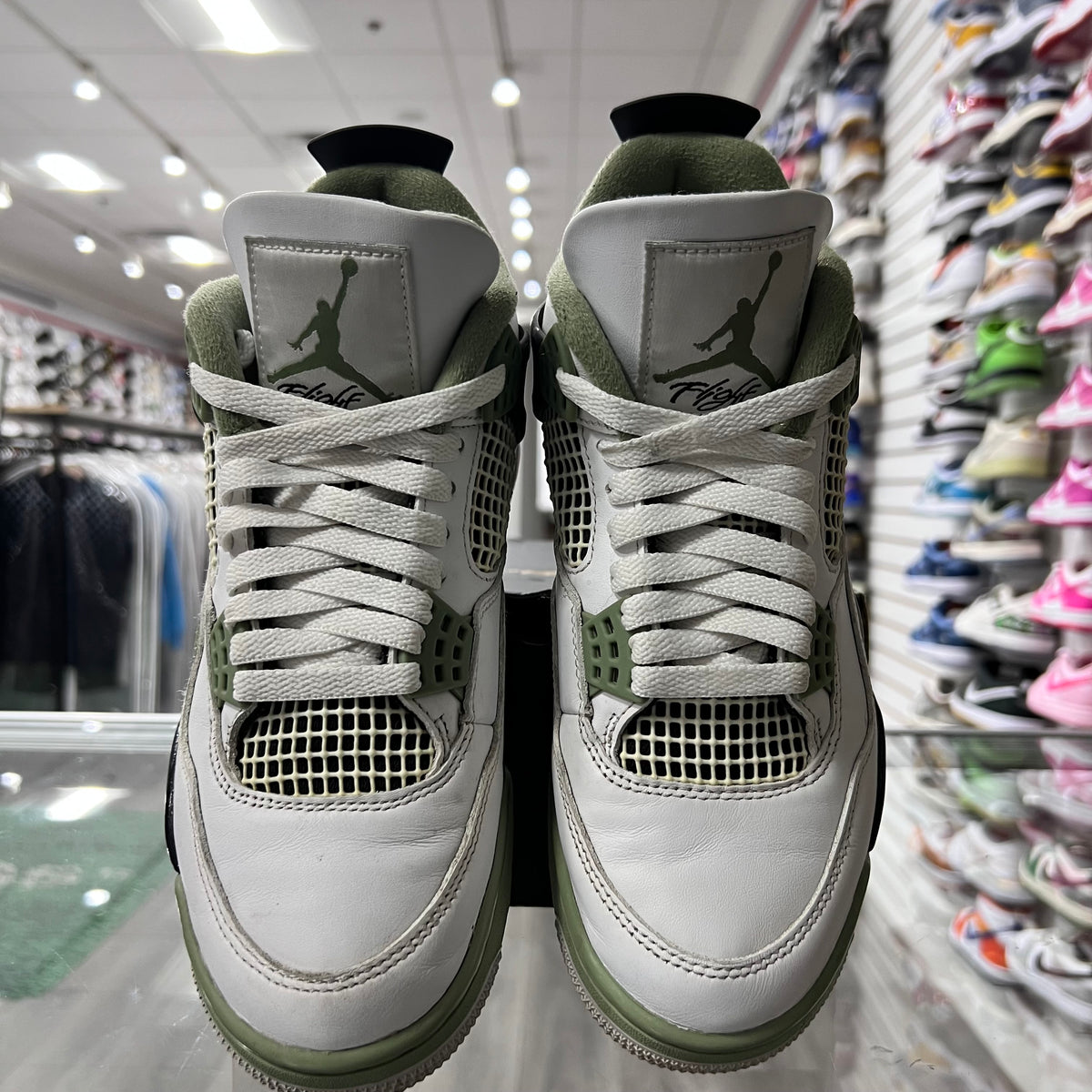Jordan Retro 4 Womens Seafoamm (Lightly Worn+Replacement Box)