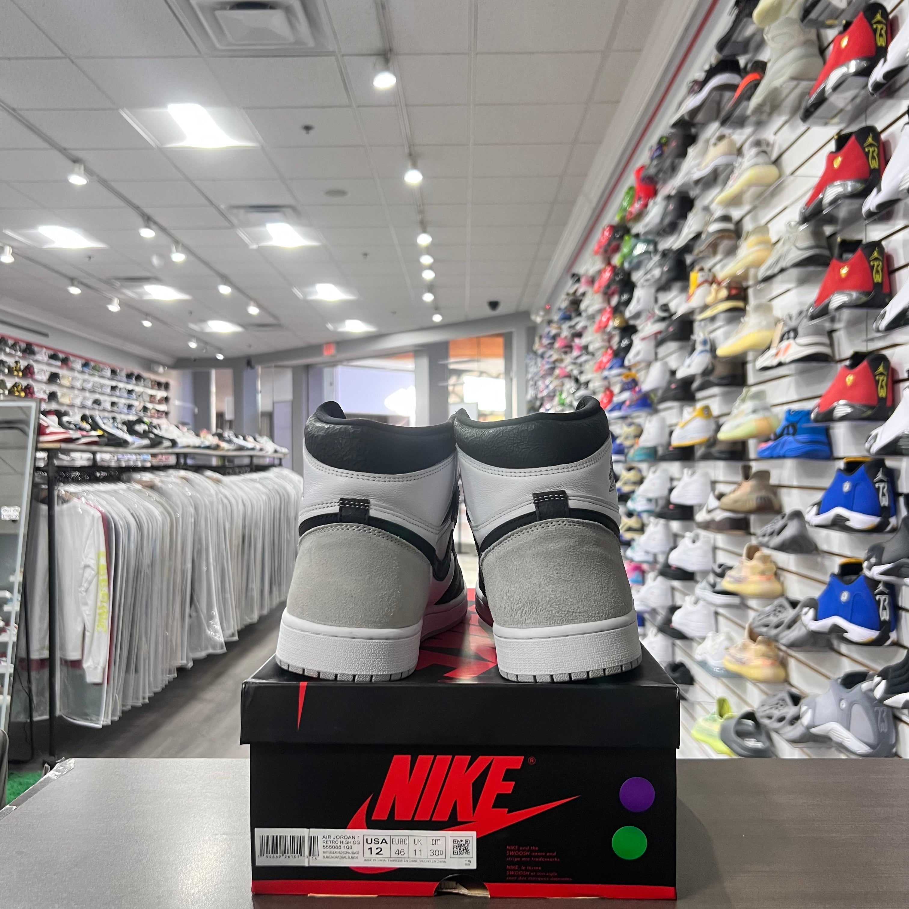 Jordan Retro 1 High Og Mens Bleached Coral (Lightly Worn)