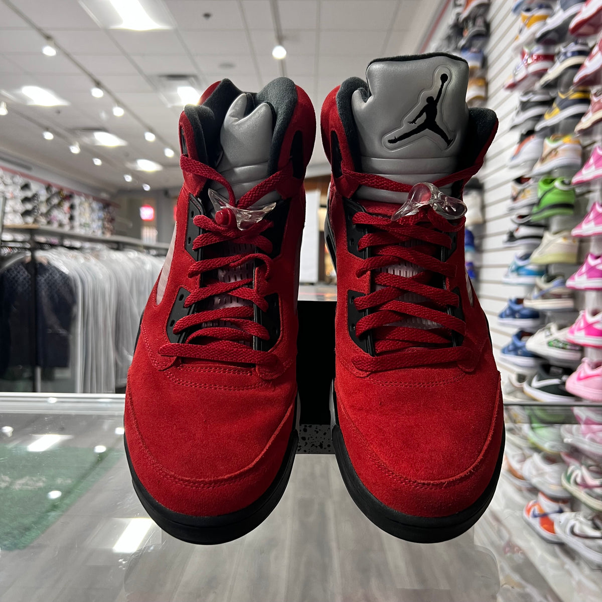 Jordan Retro 5 Mens Ragging Bull Red (Lightly Worn+Replacement Box)