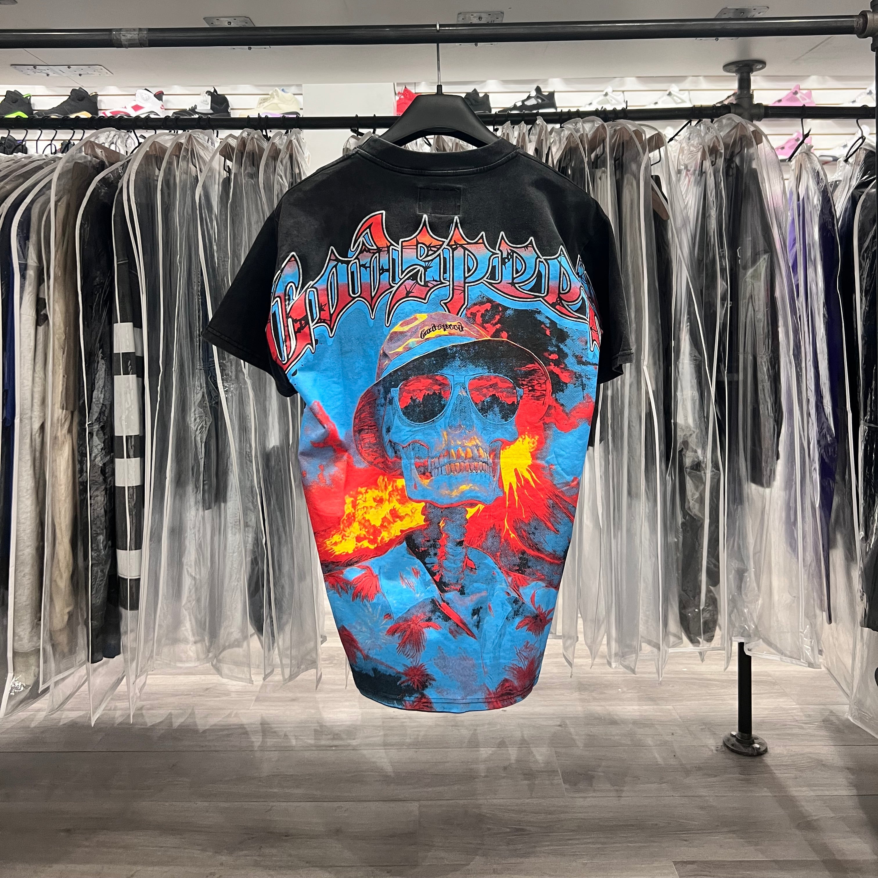 God Speed Skull Tee Blue