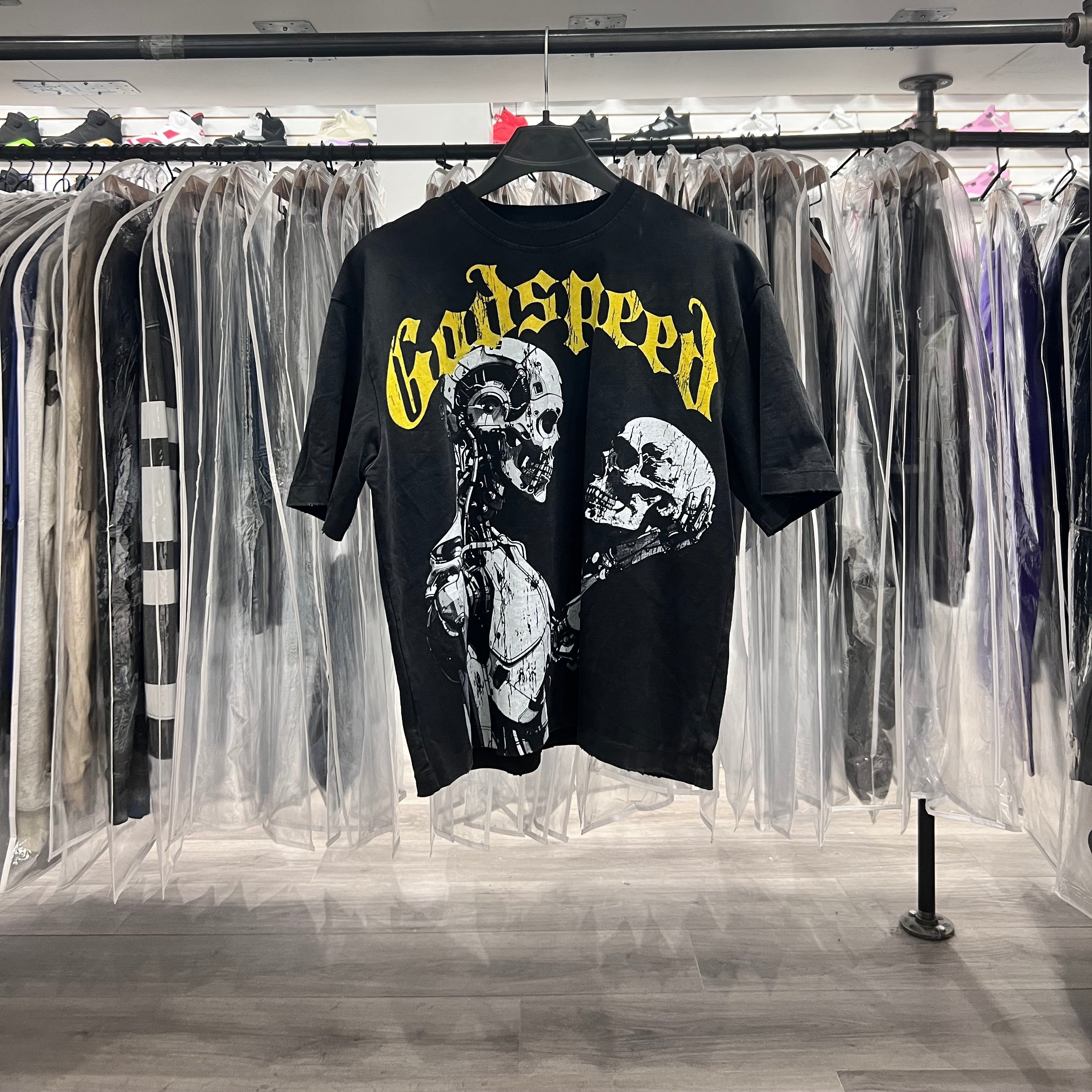 Godspeed Tee Robotic Yellow Graphic (Lightly Worn)