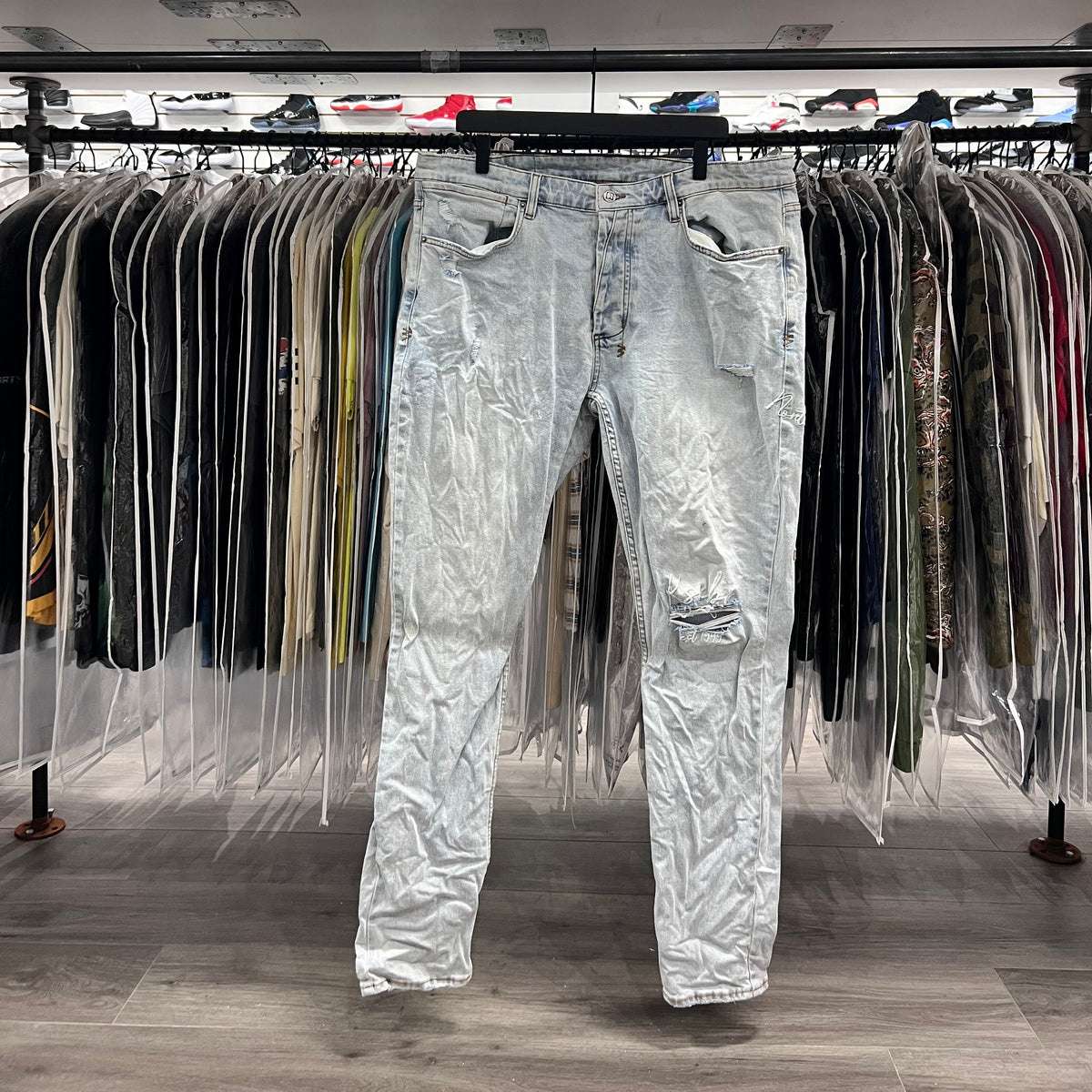 Ksubi Light Blue Wash Open Knees Jeans