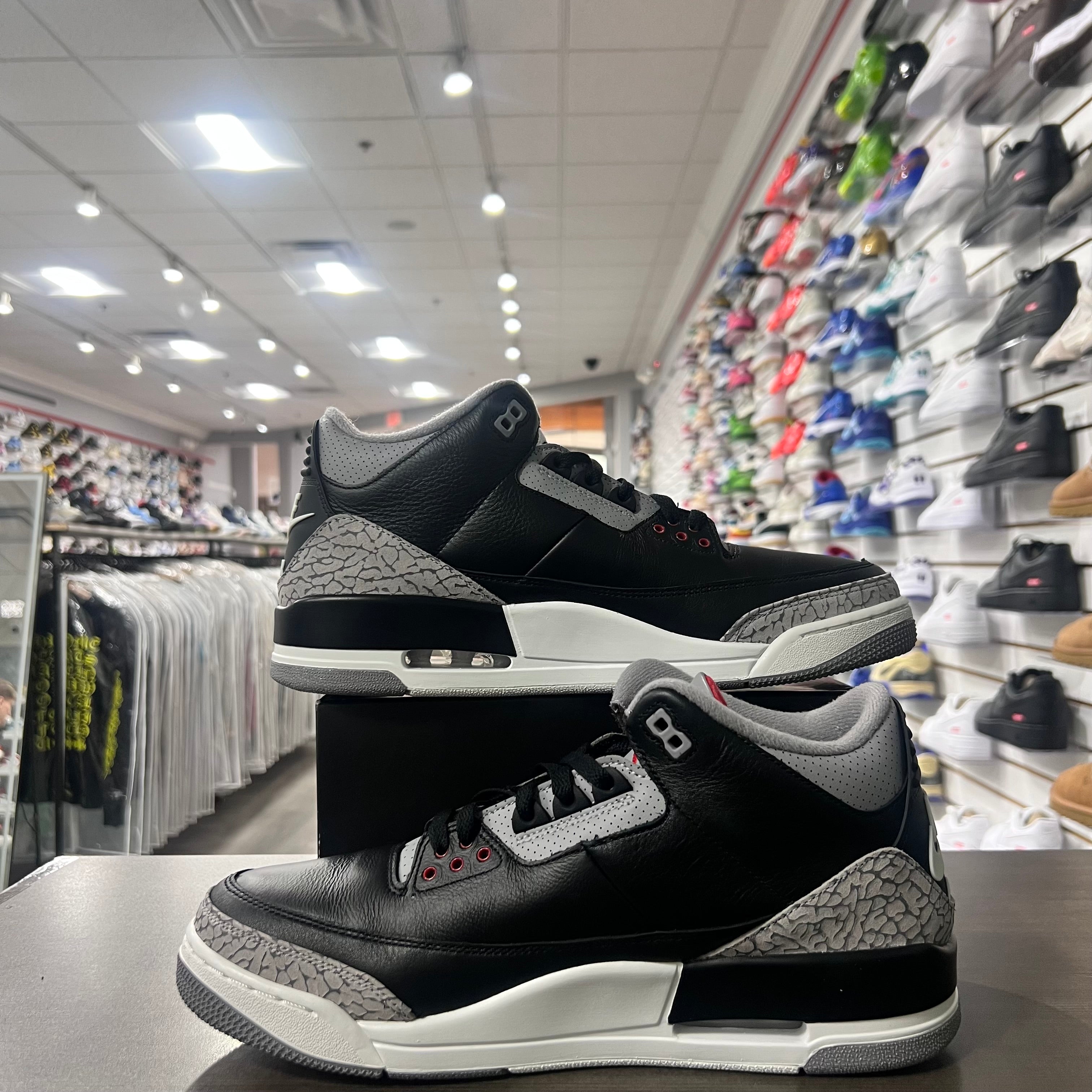 Jordan Retro 3 Mens Black Cement (Lightly Worn)