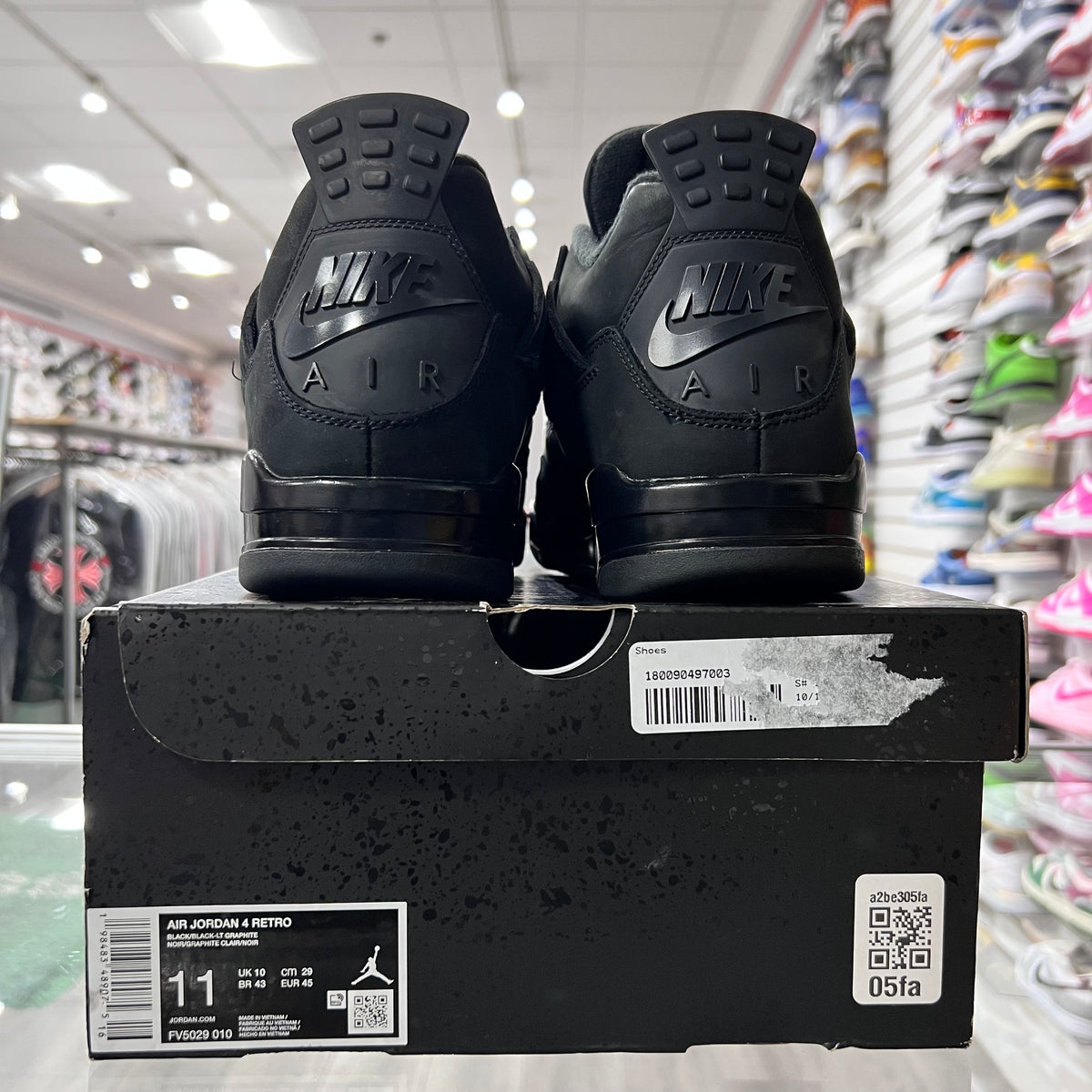 Jordan Retro 4 Mens Black Cat (Lightly Worn)
