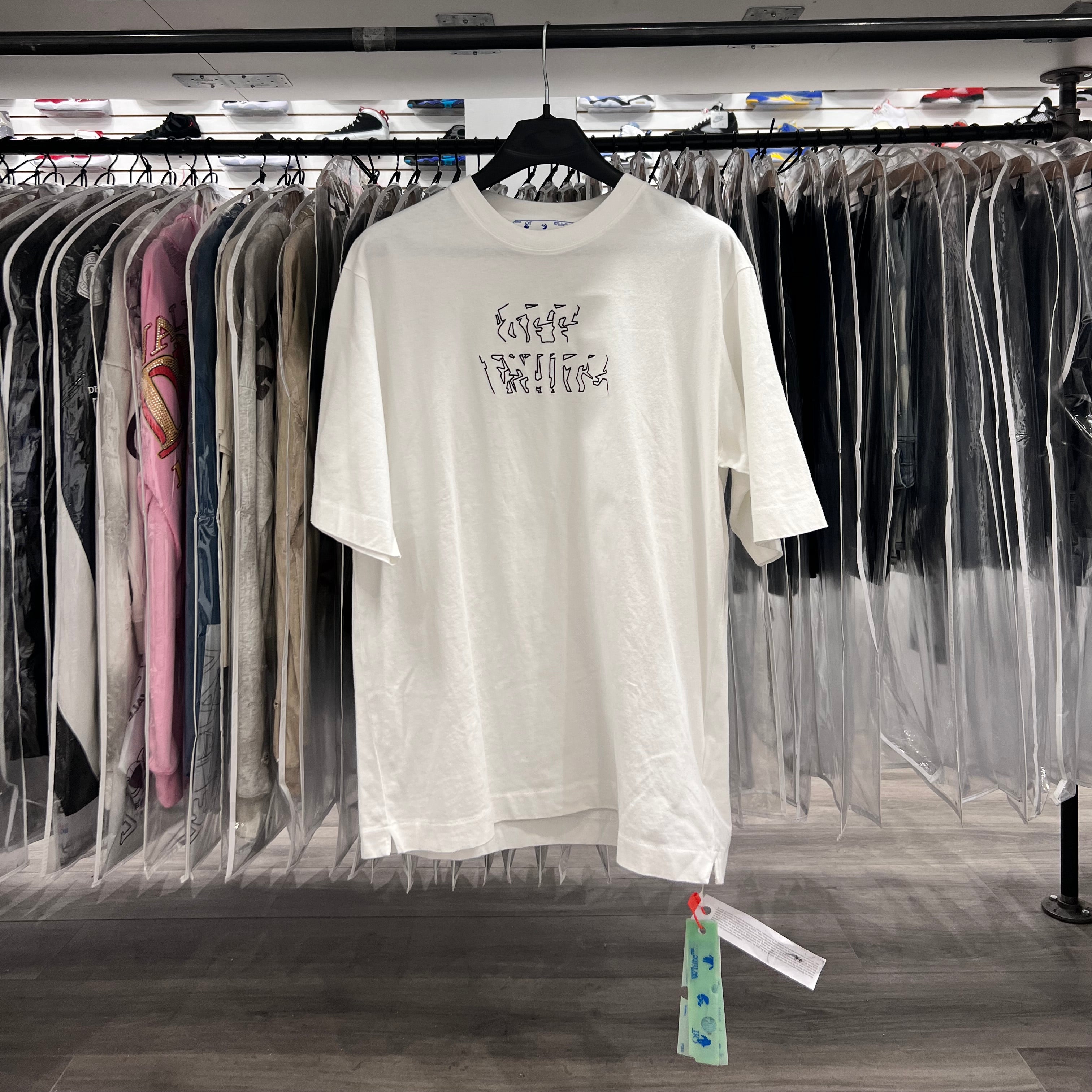 Off White Neon Arrows Skate Tee White (Lightly Worn)