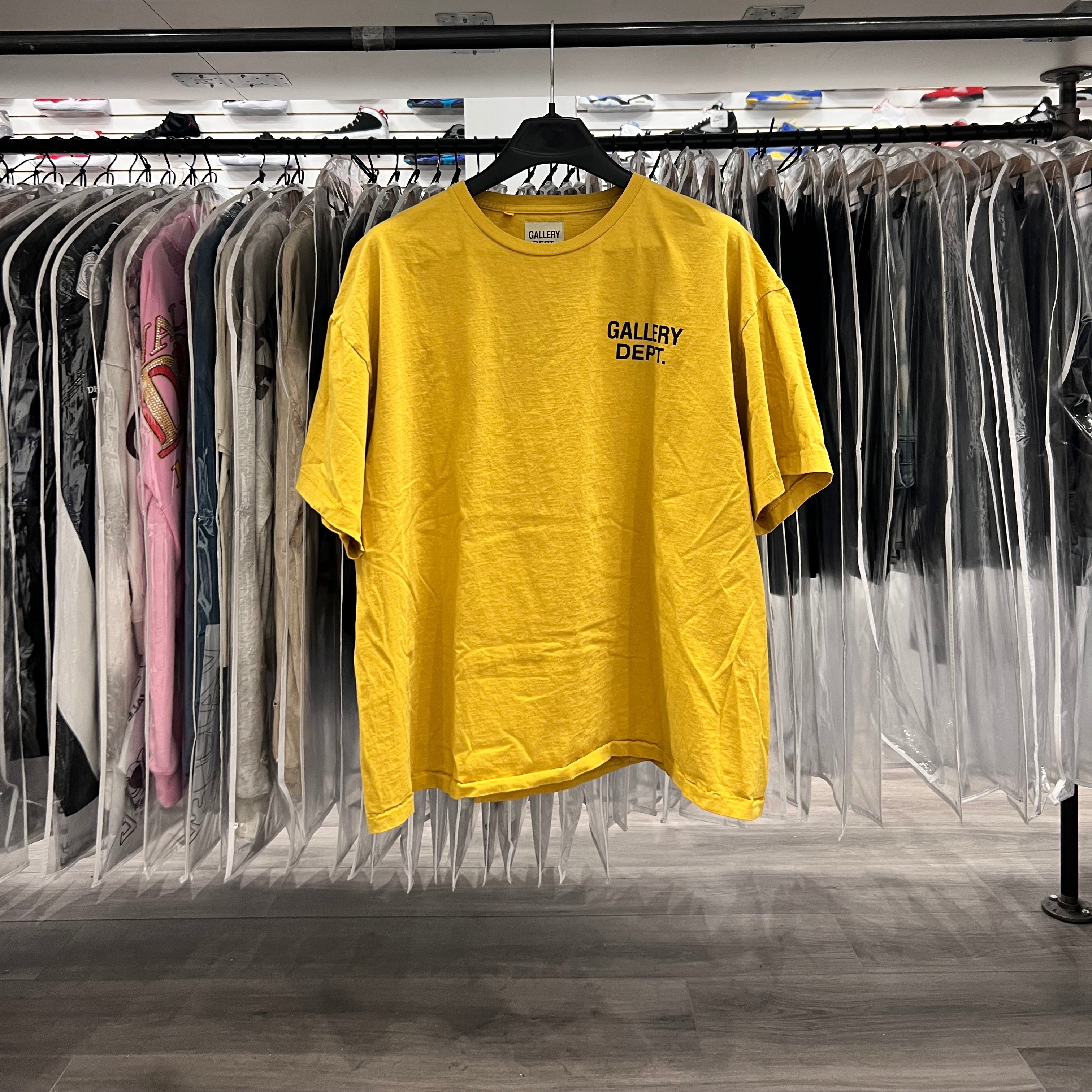 Gallery Dept Logo Tee Yellow (Lightly Worn)