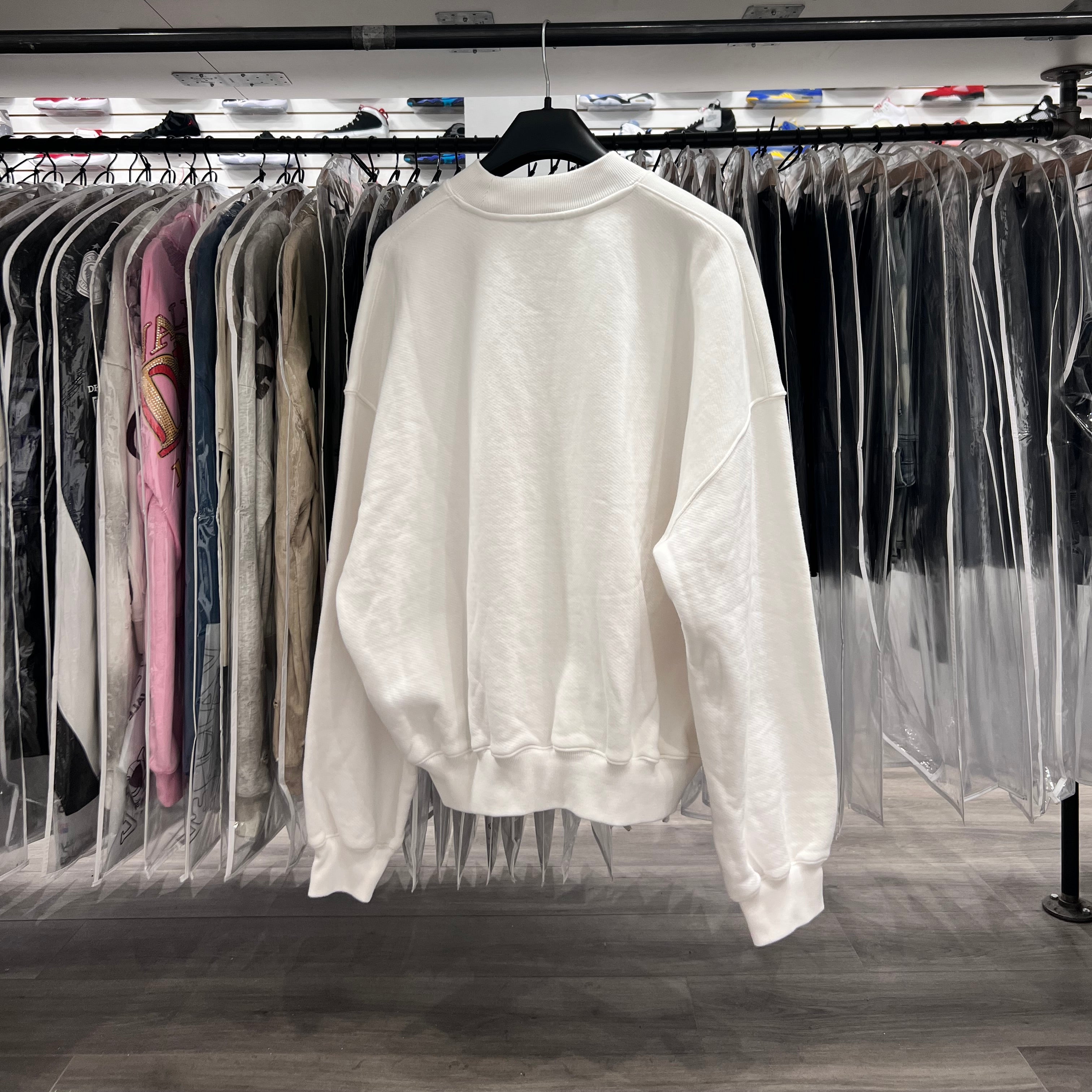 Off White Spray Logo Crewneck White (Lightly Worn)