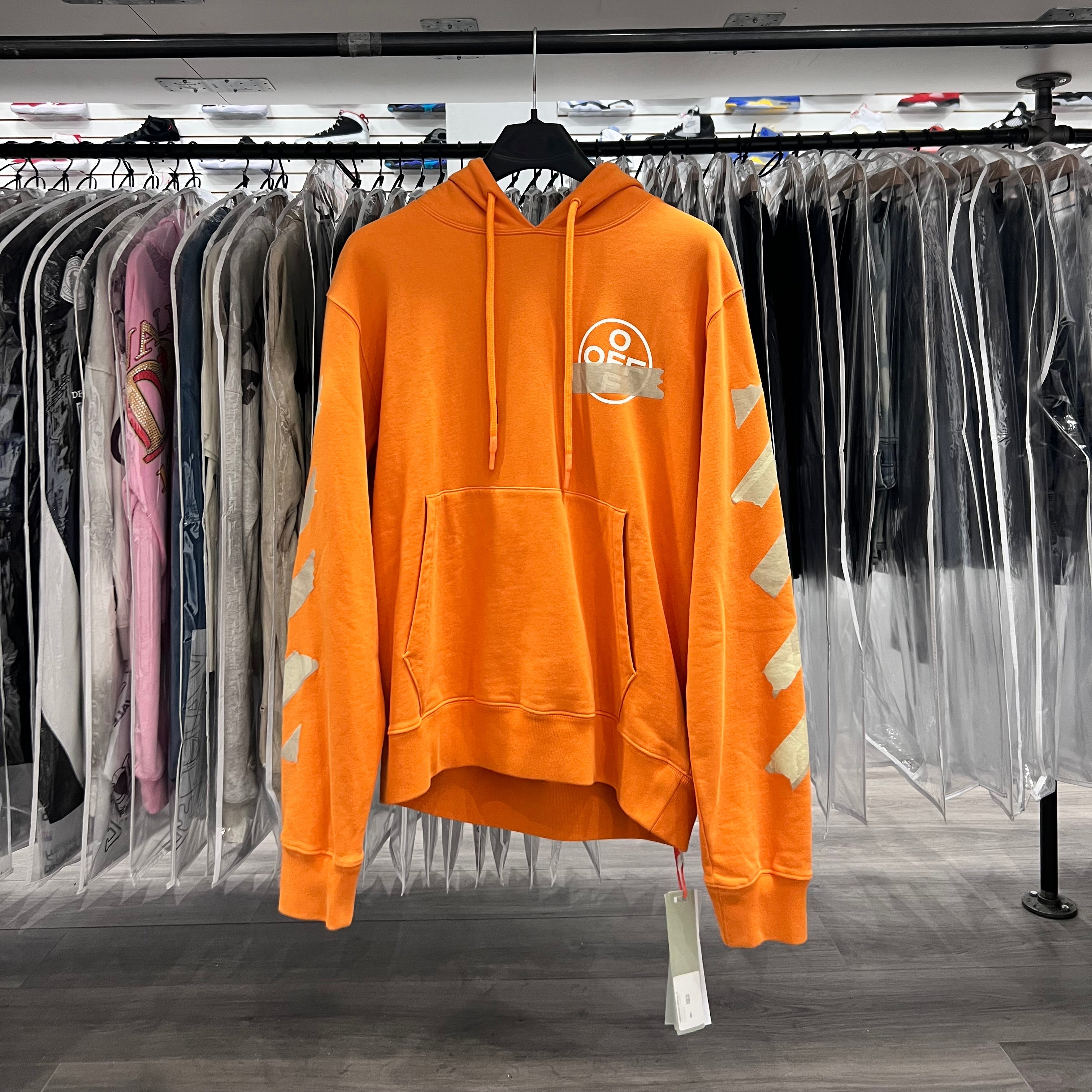 Off White Tan Arrows Hoodie Orange (Lightly Worn)