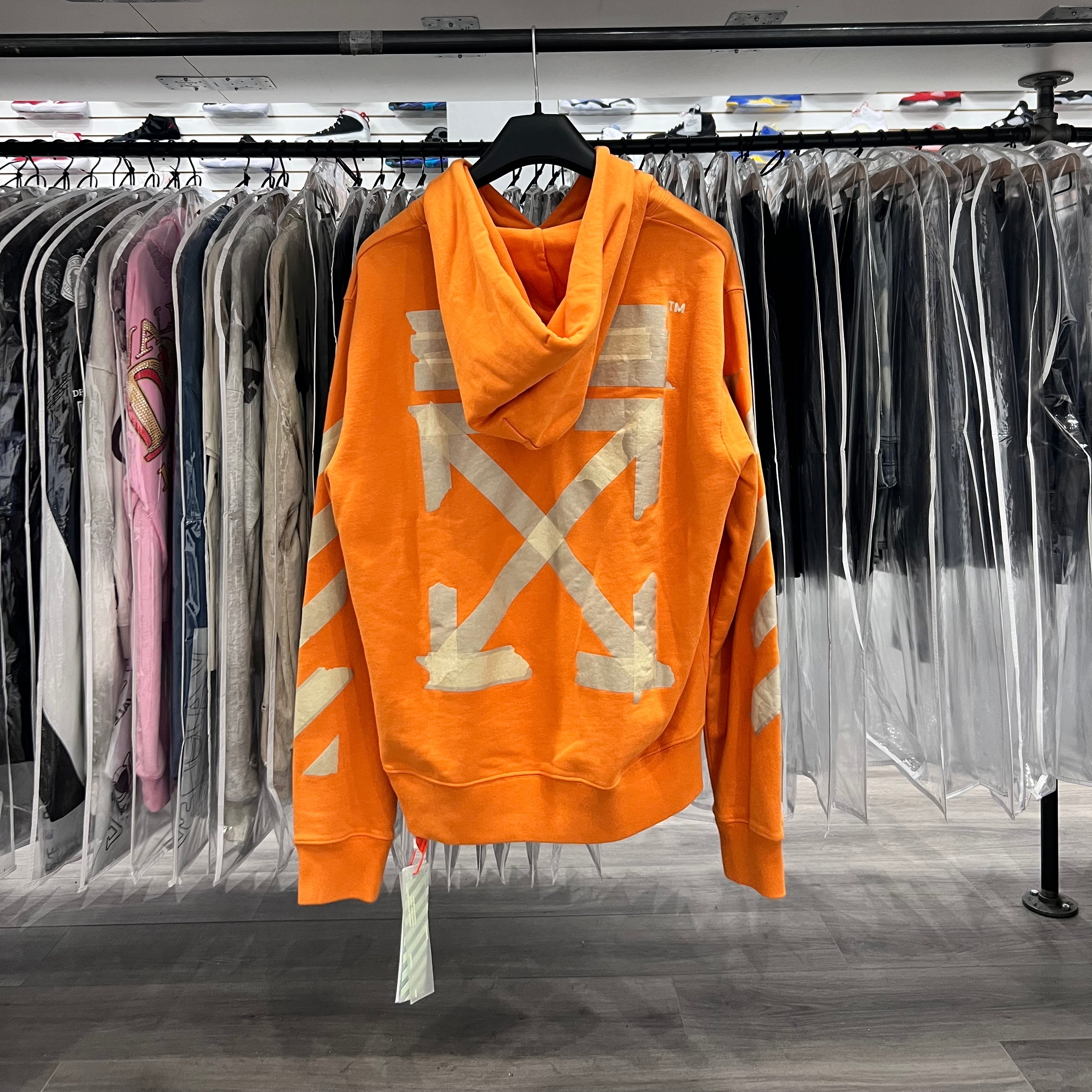 Off White Tan Arrows Hoodie Orange (Lightly Worn)