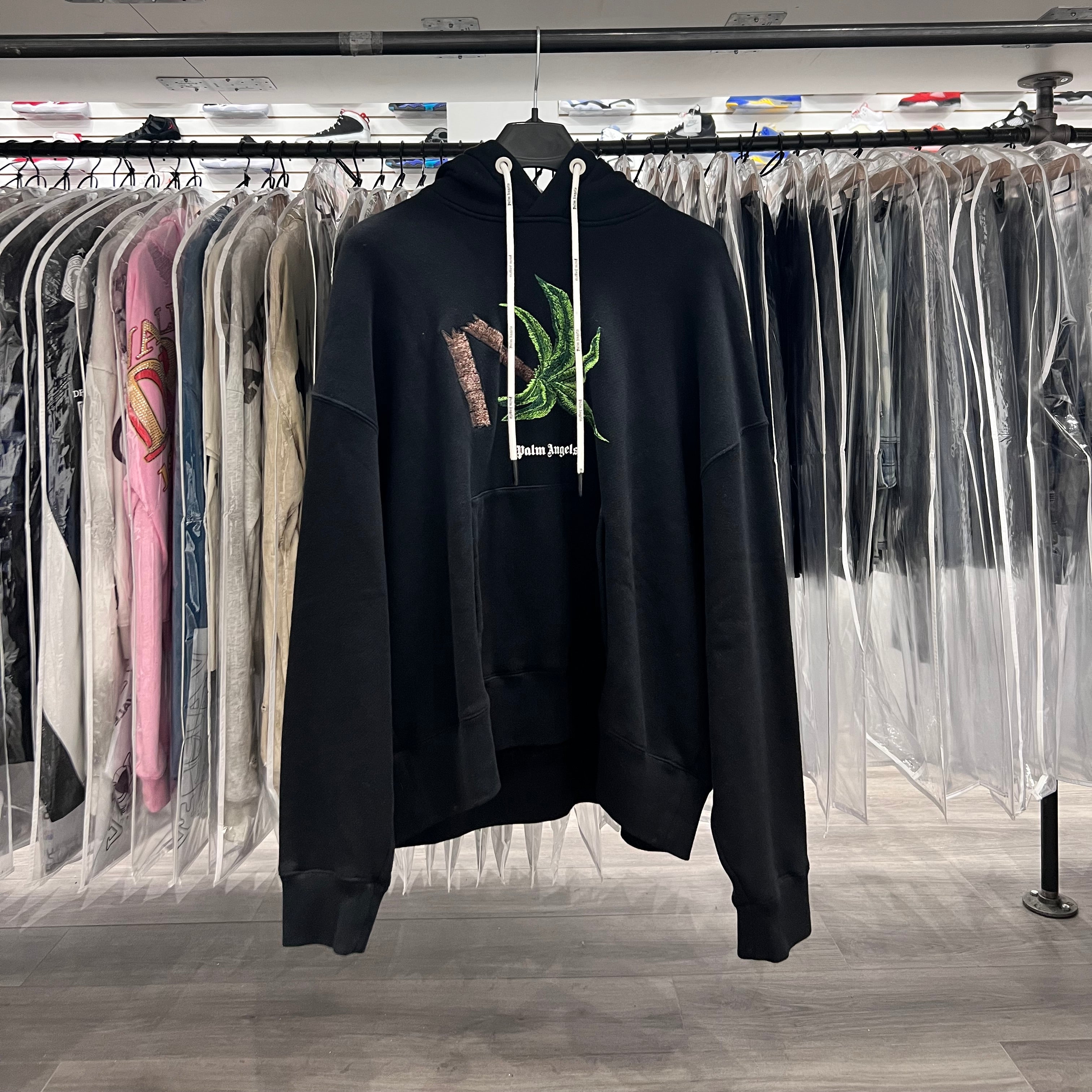 Palm Angels Palm Tree Hoodie Black (Lightly Worn)