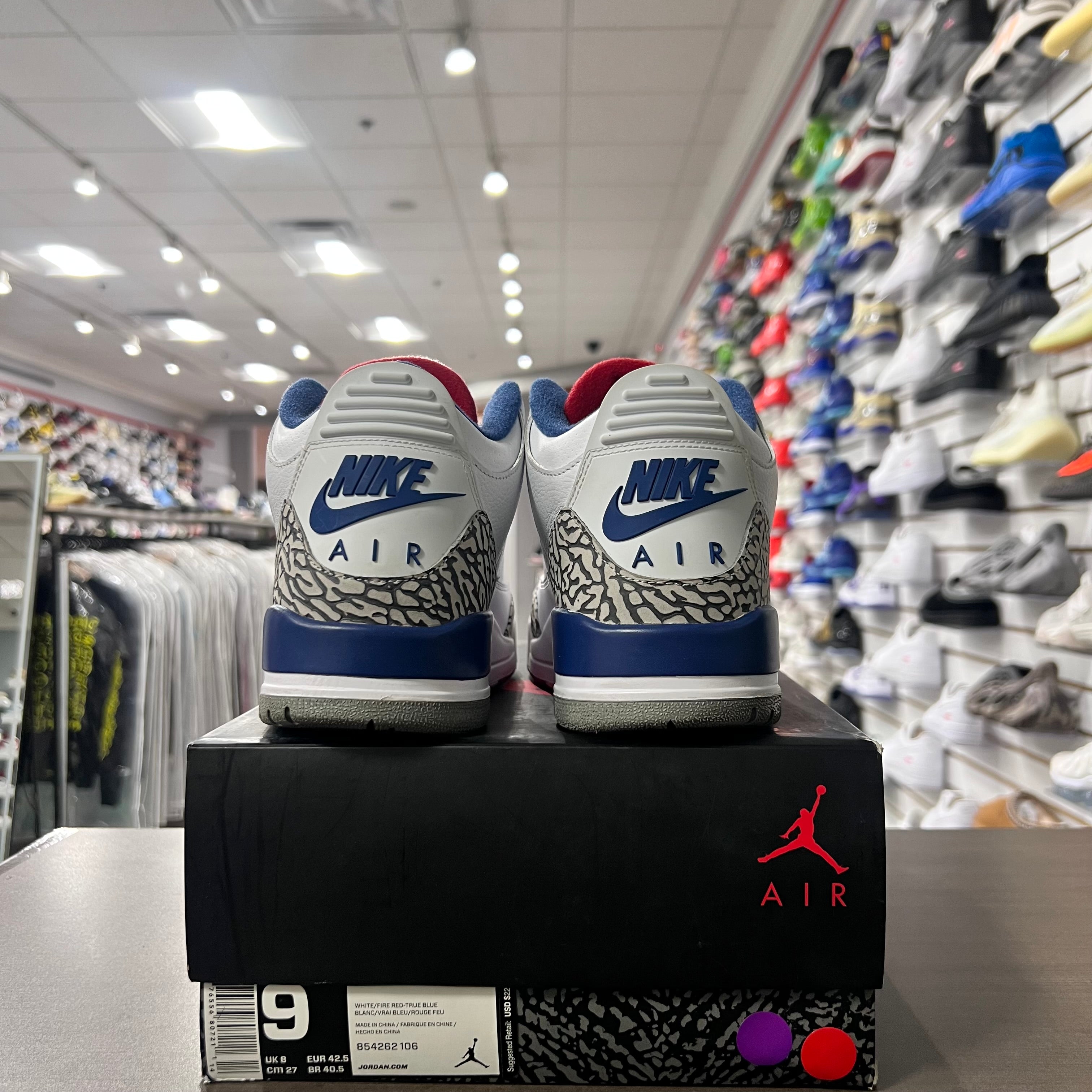 Jordan Retro 3 Mens True Blue (Lightly Worn)