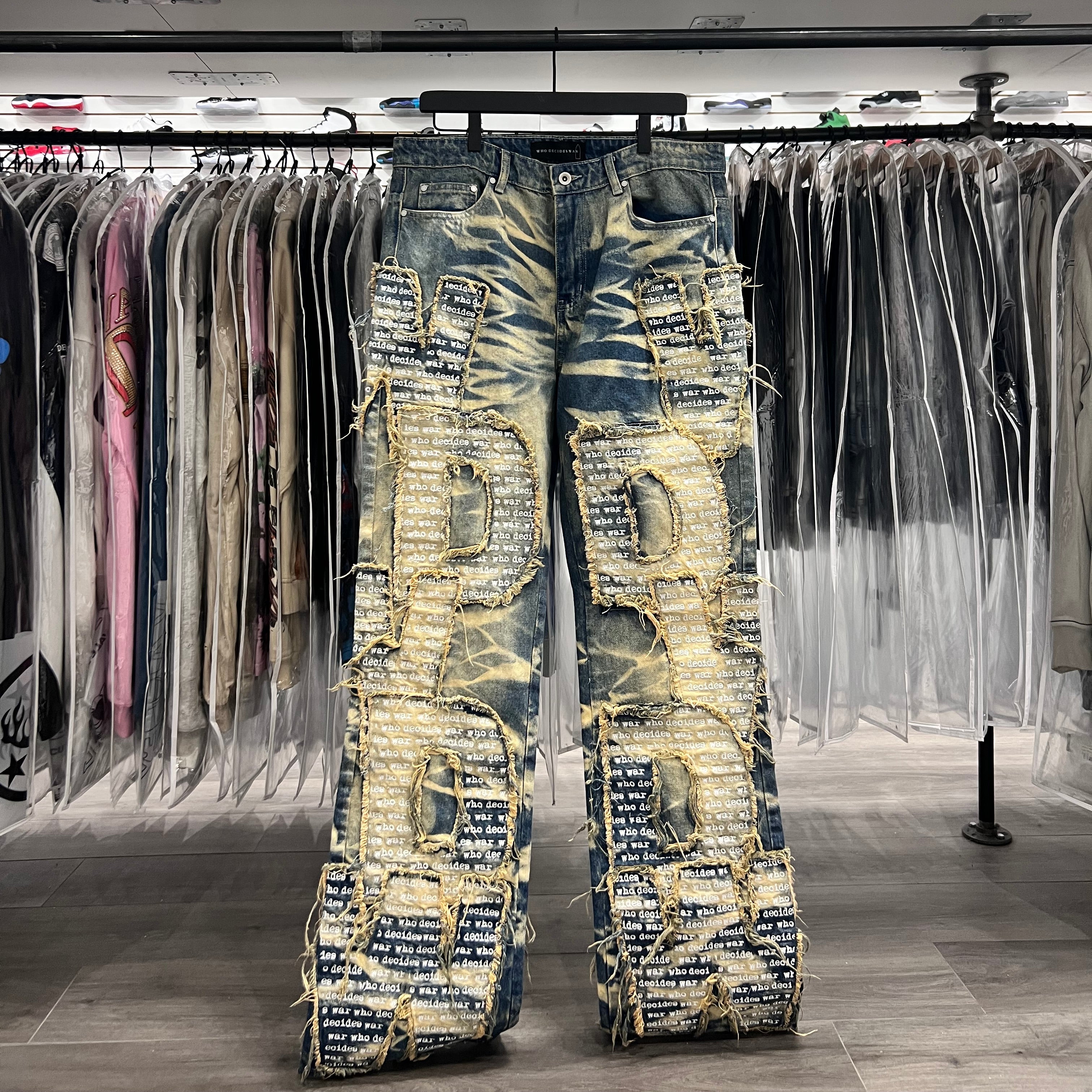 Who Decides War Scripted Jeans (Lightly Worn)