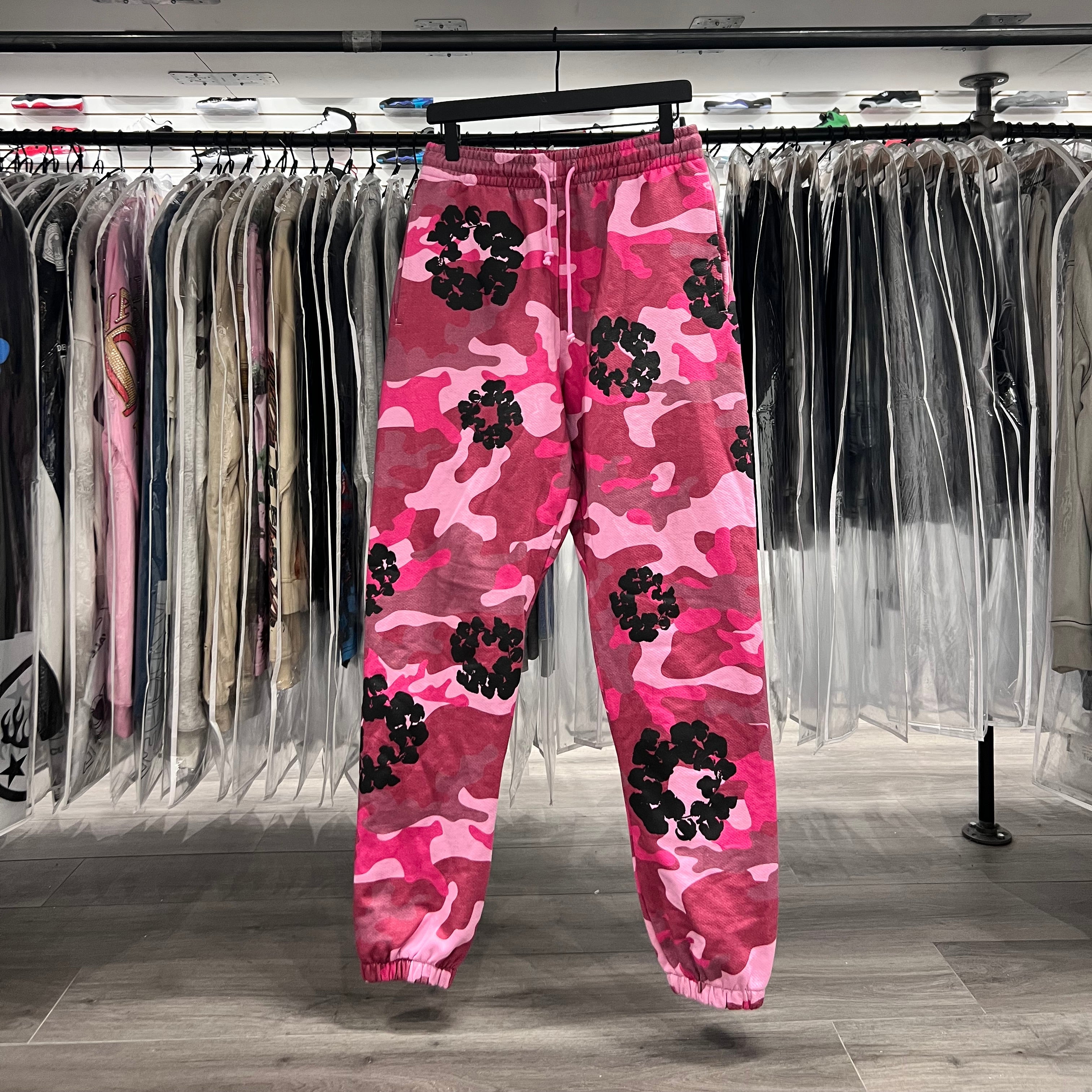 Denim Tears Pink Camo Cotton Wreath Sweat Pants (Lightly Worn)