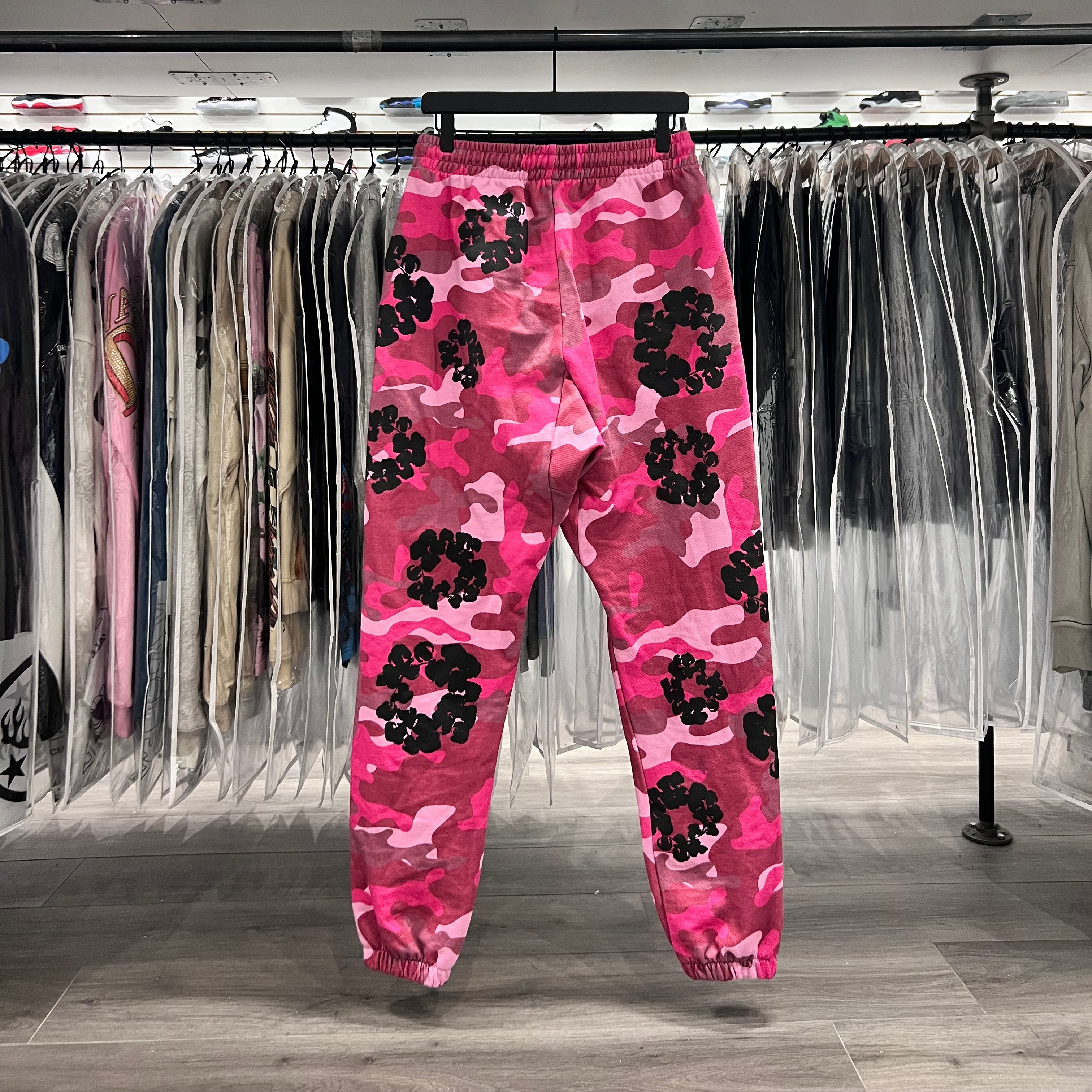 Denim Tears Pink Camo Cotton Wreath Sweat Pants (Lightly Worn)