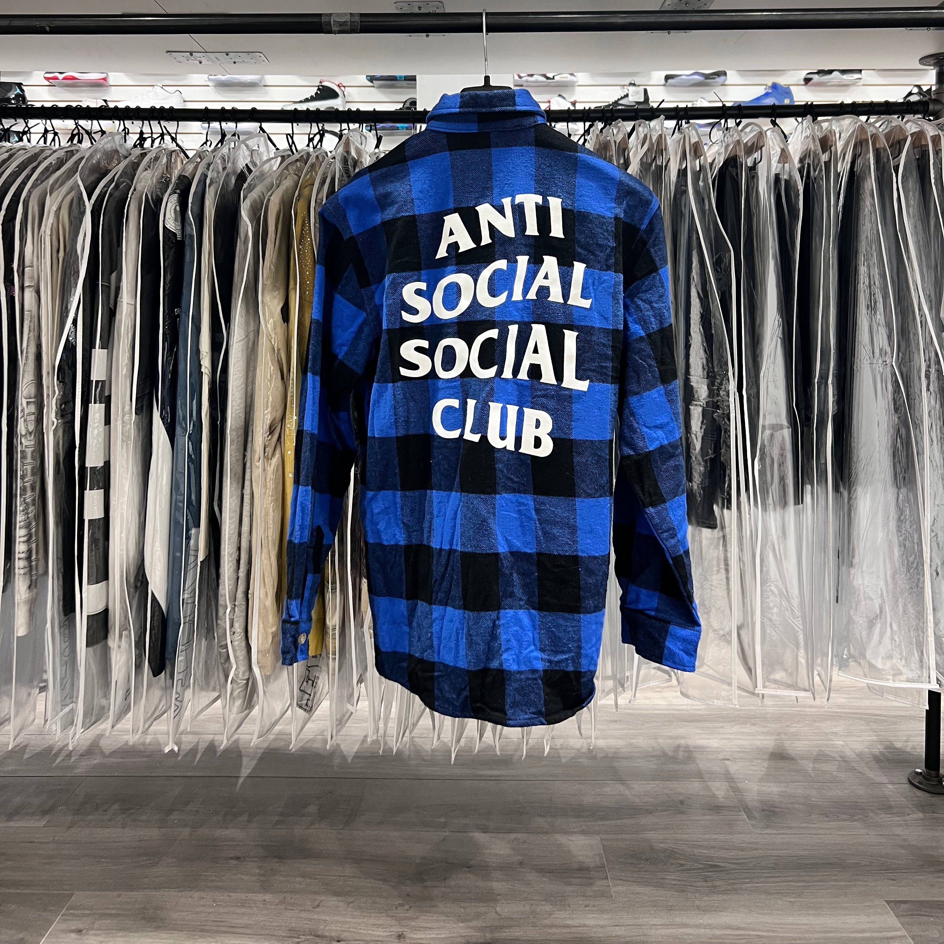 Anti Social Social Club Flannel Blue (Lightly Worn)
