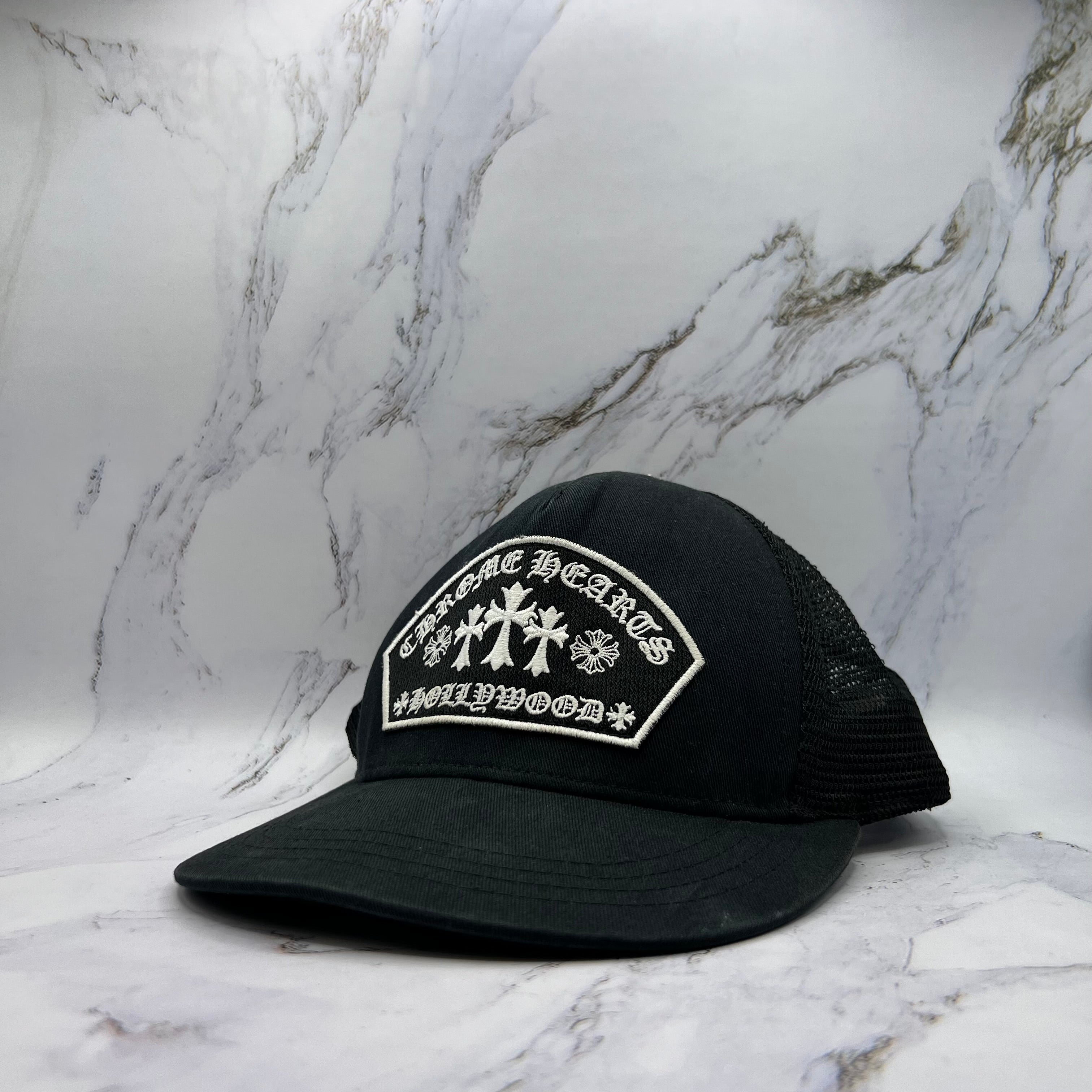 Chrome Hearts Triple Cross Embroidered Hat Black (Lightly Worn)