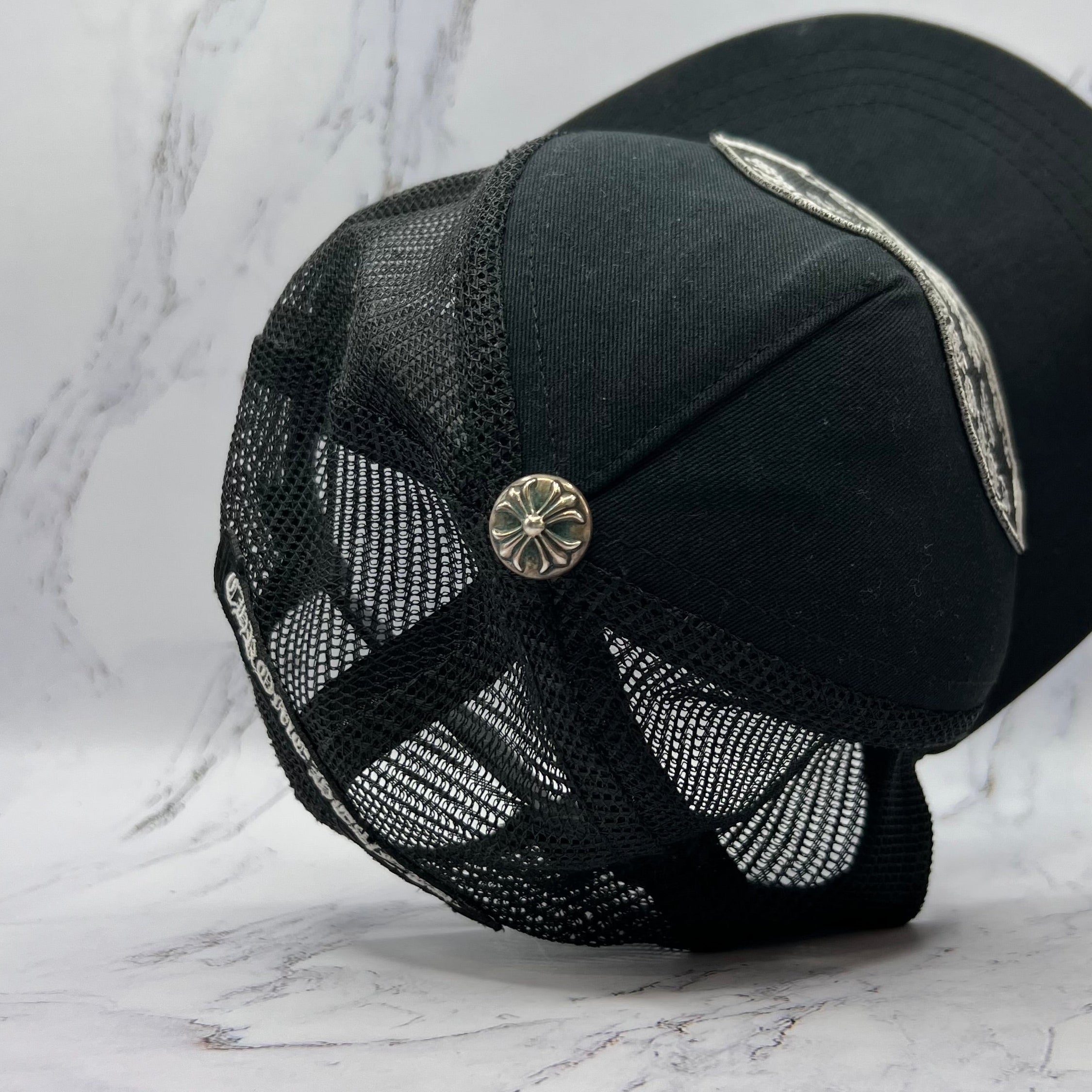 Chrome Hearts Triple Cross Embroidered Hat Black (Lightly Worn)