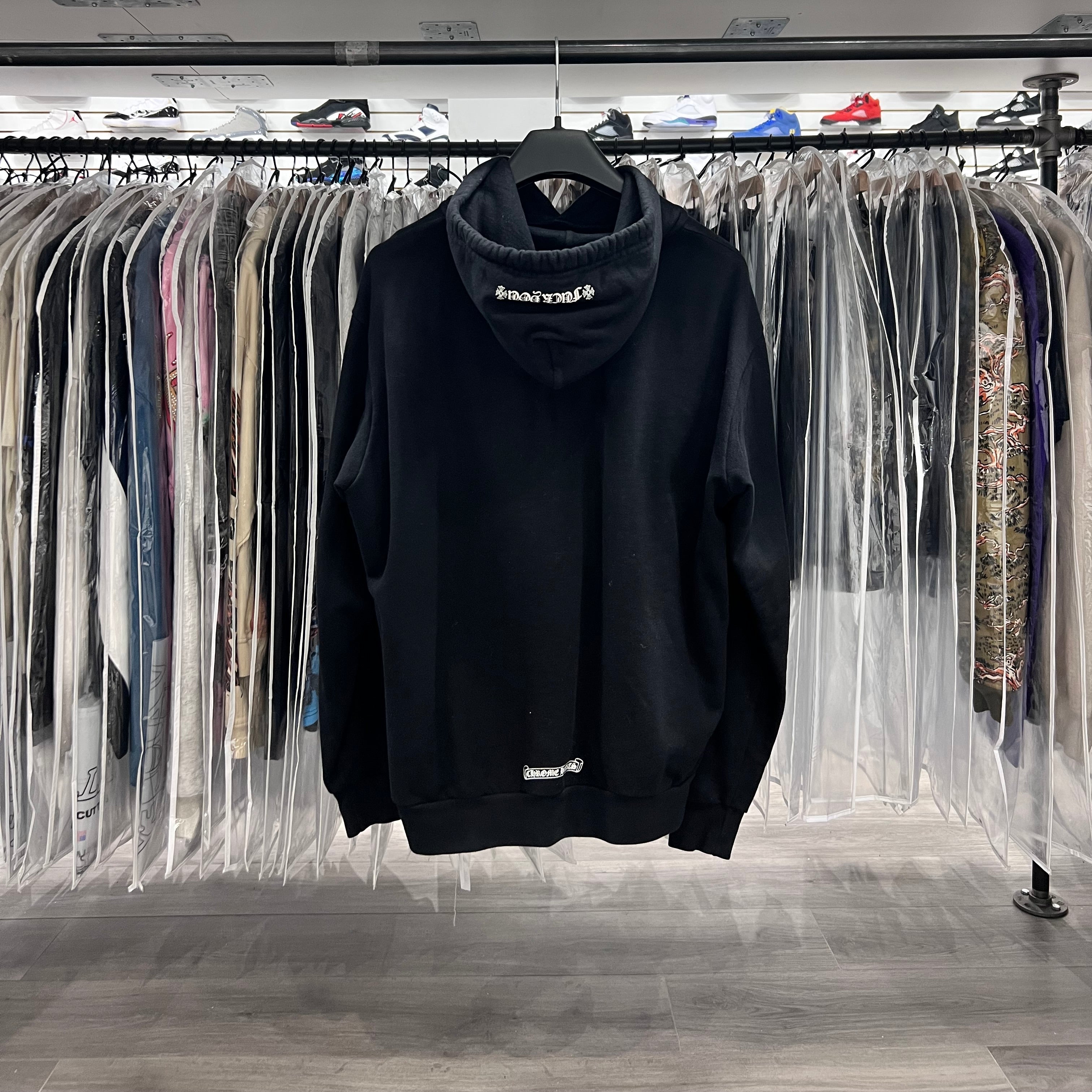 Chrome Hearts F*** You Vertical Logo Hoodie Black (Lightly Worn)