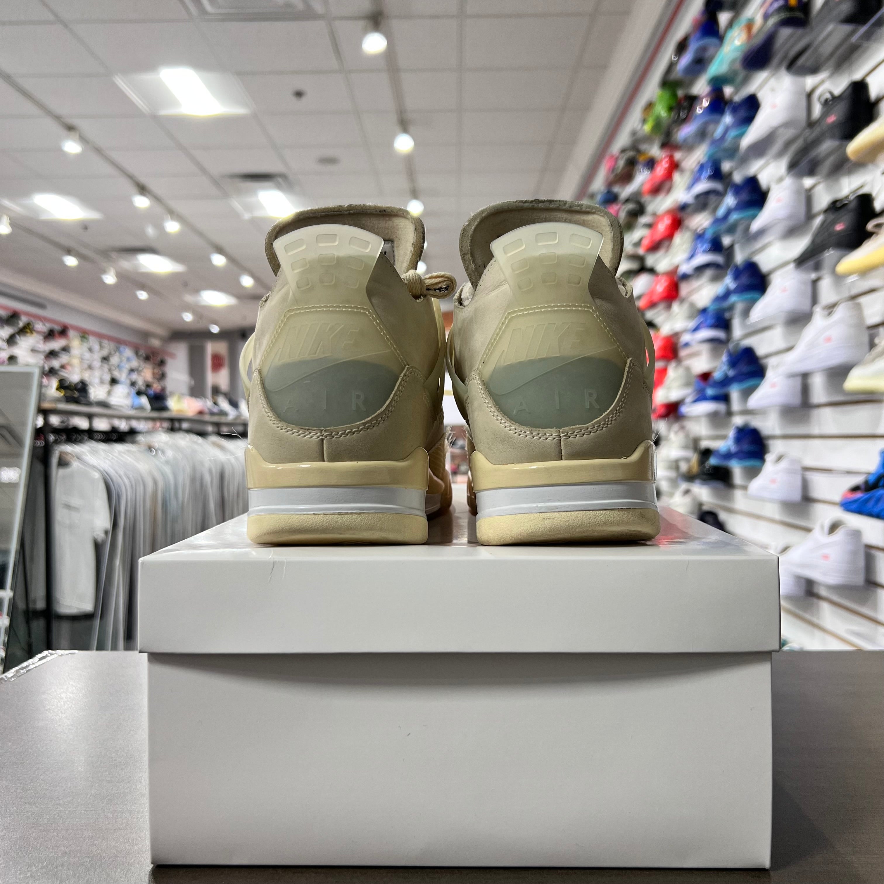 Jordan Retro 4 Womens Off White Sail (Lightly Worn+Replacement Box)