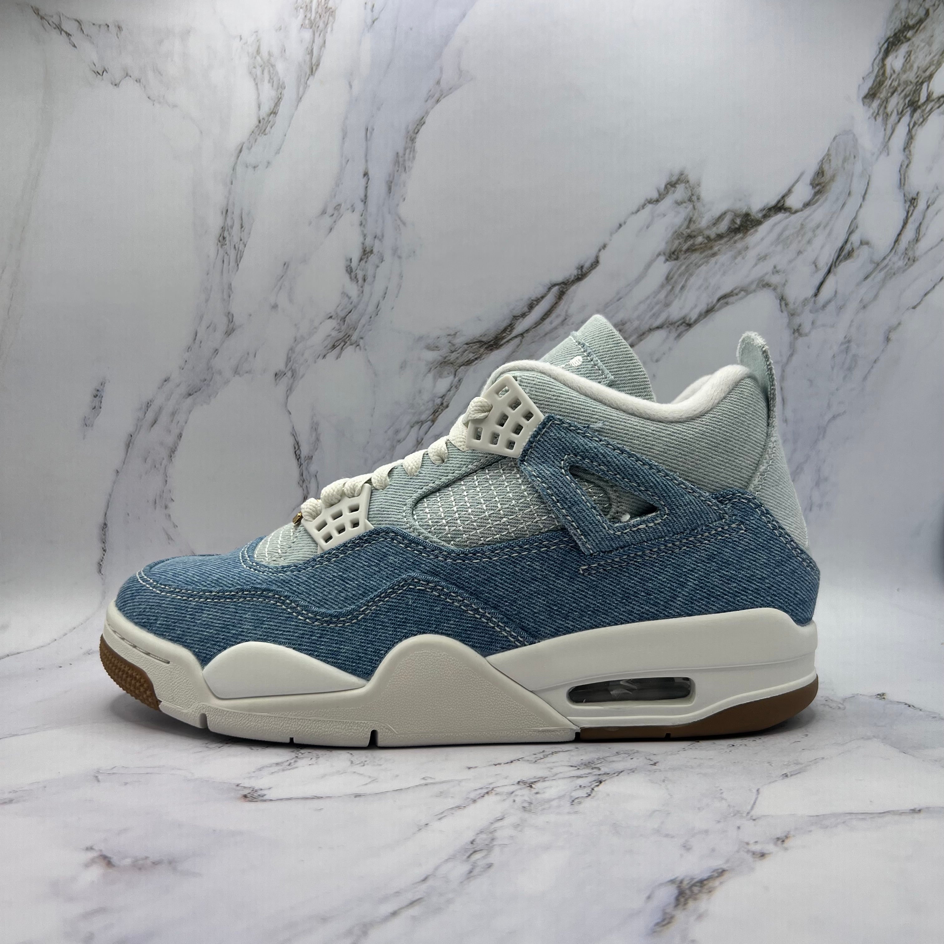 Jordan Retro 4 Womens TEX Denim Blue