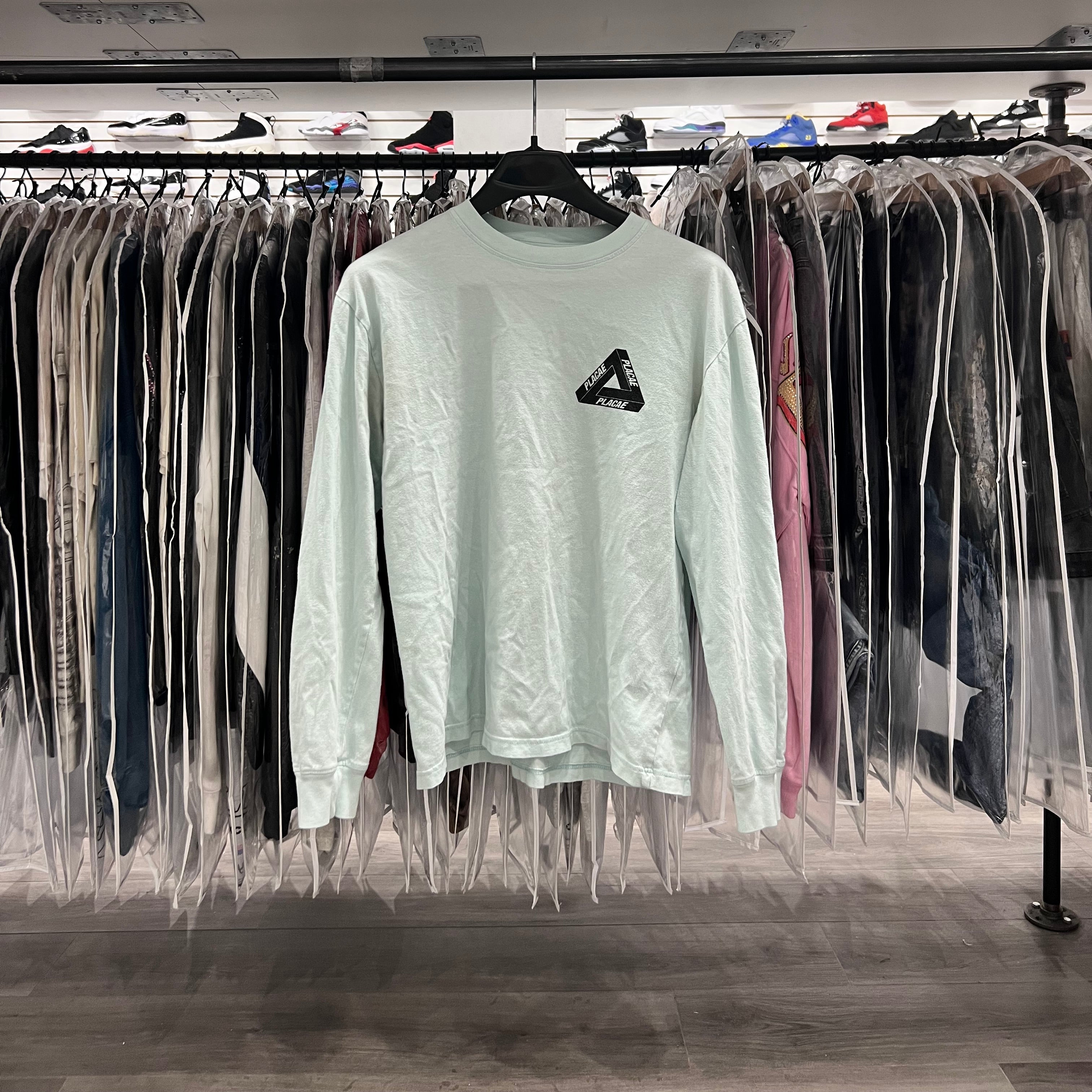 Palace Ice Blue Longsleeve Tee (Lightly Worn)