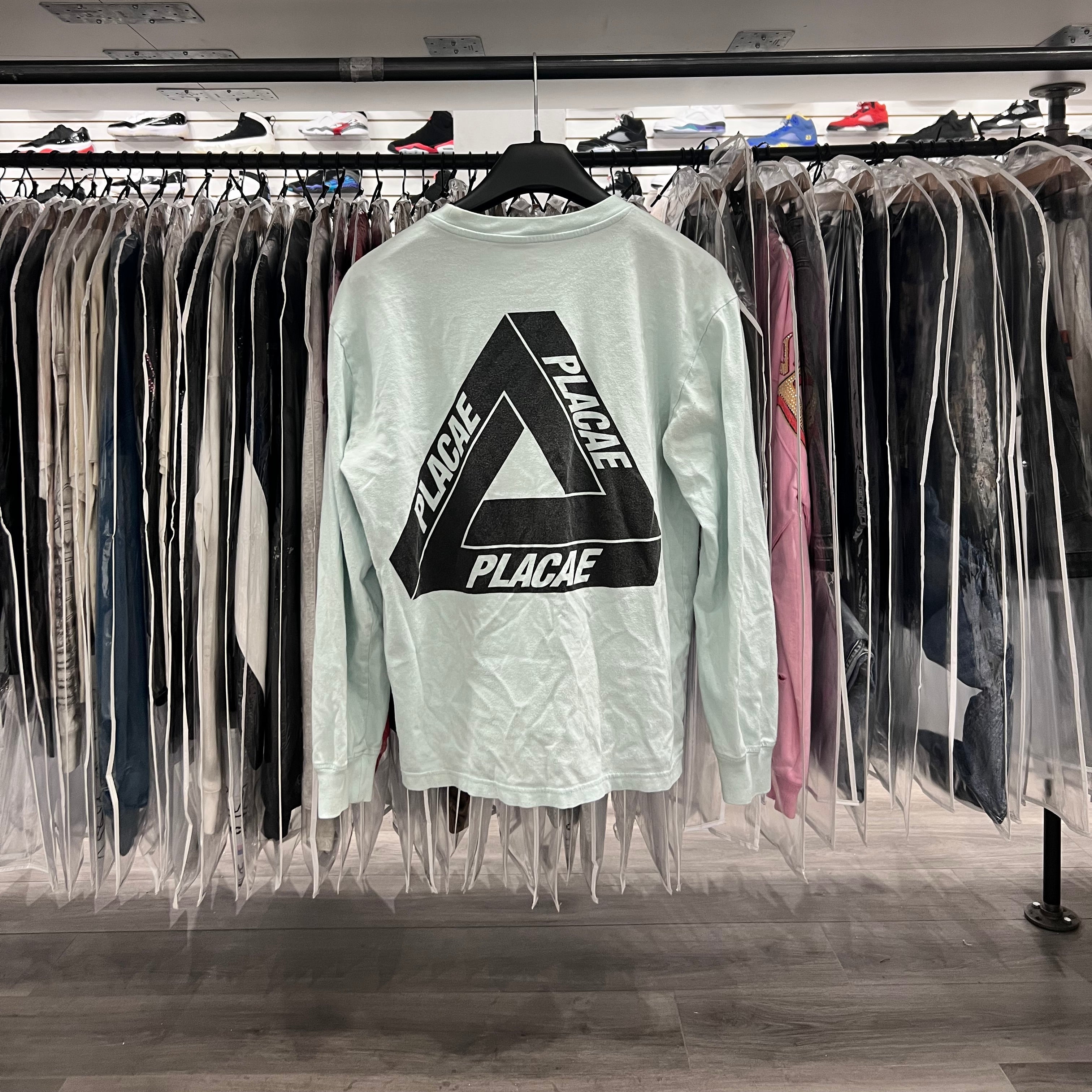 Palace Ice Blue Longsleeve Tee (Lightly Worn)