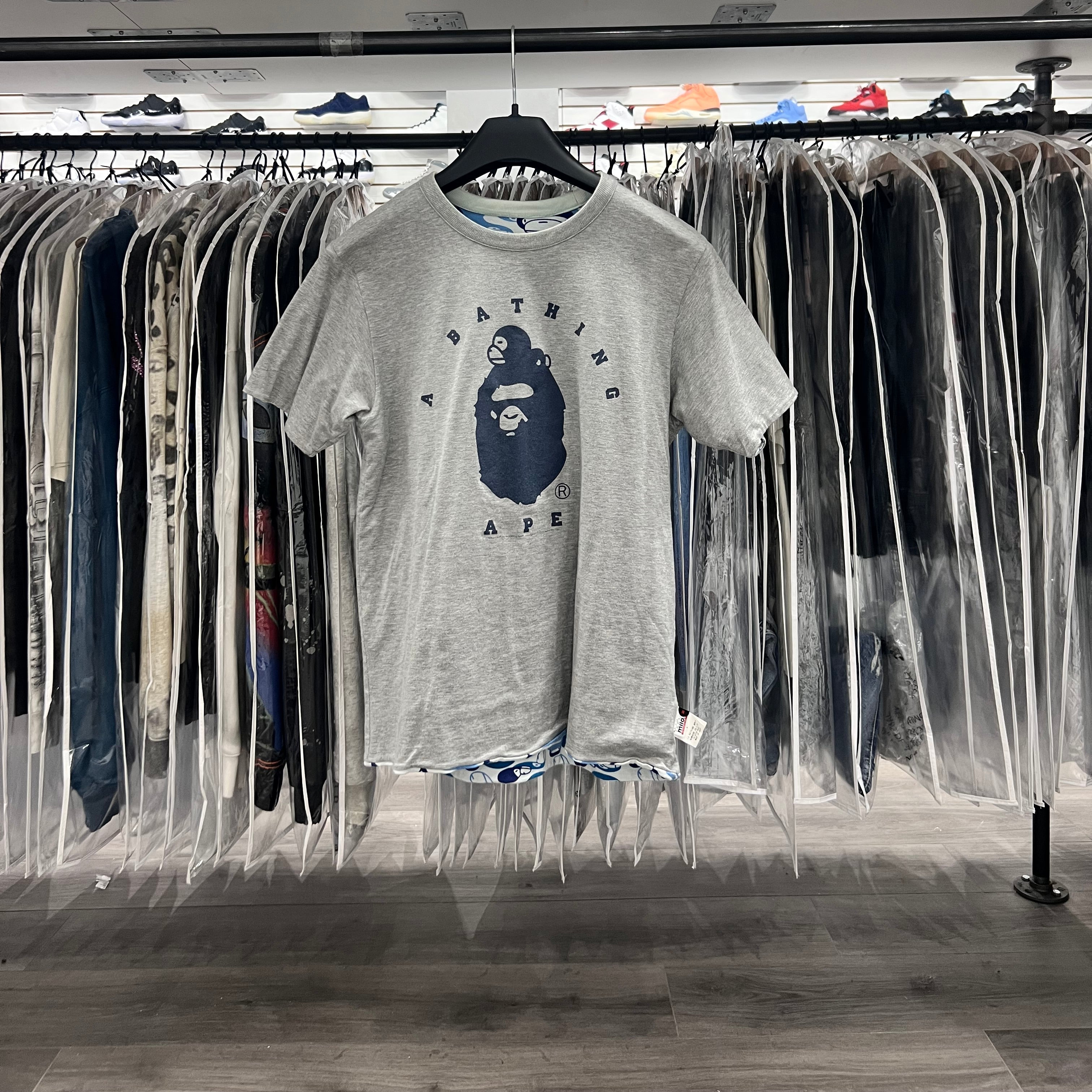 A Bathing Ape X Baby Milo Baby Blue Camo Reversible Tee (Lightly Worn)
