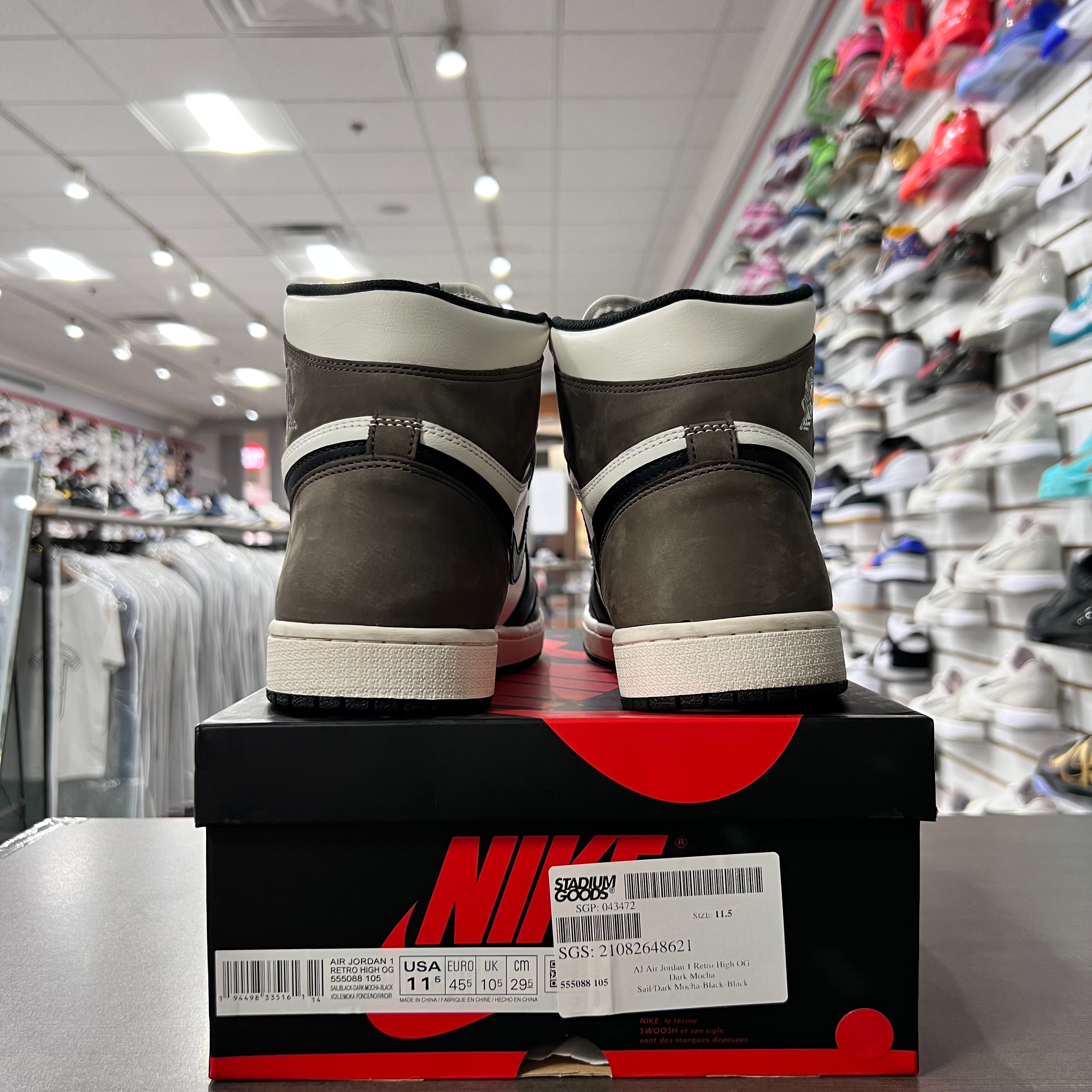 Jordan Retro 1 High Og Mens Mocha (Lightly Worn)