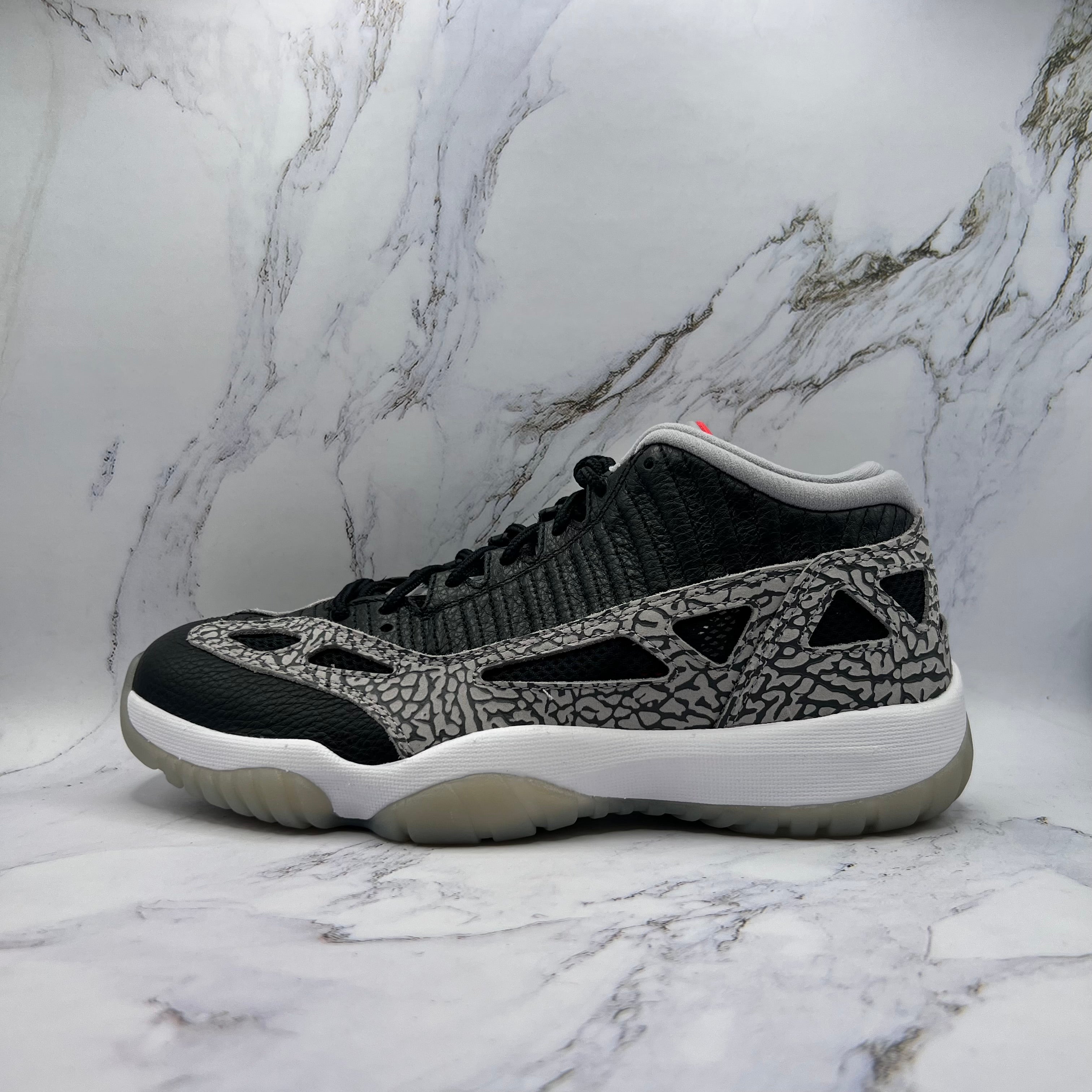 Jordan Retro 11 Low IE Mens Black Cement (Replacement Box)
