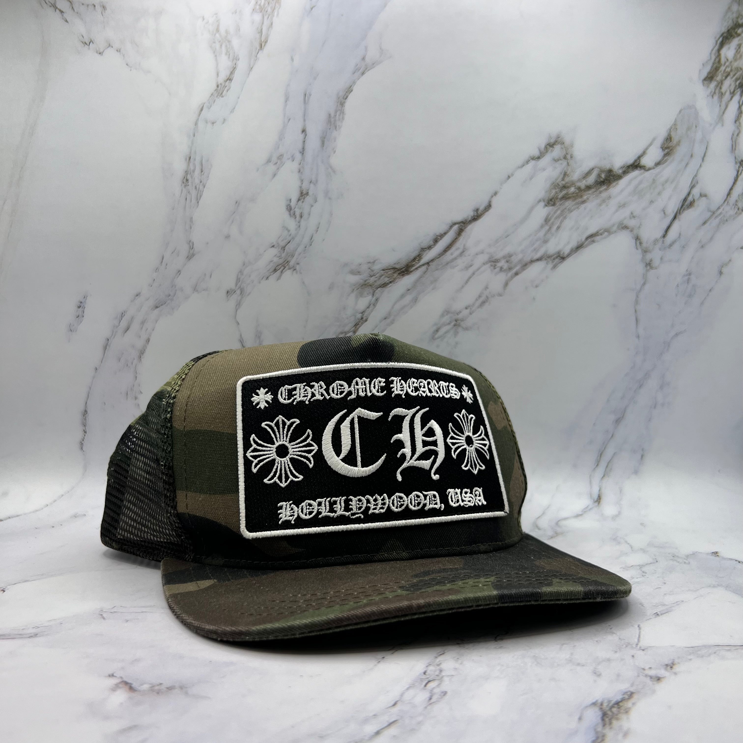Chrome Hearts Hollywood Trucker Hat Camo (Lightly Worn)