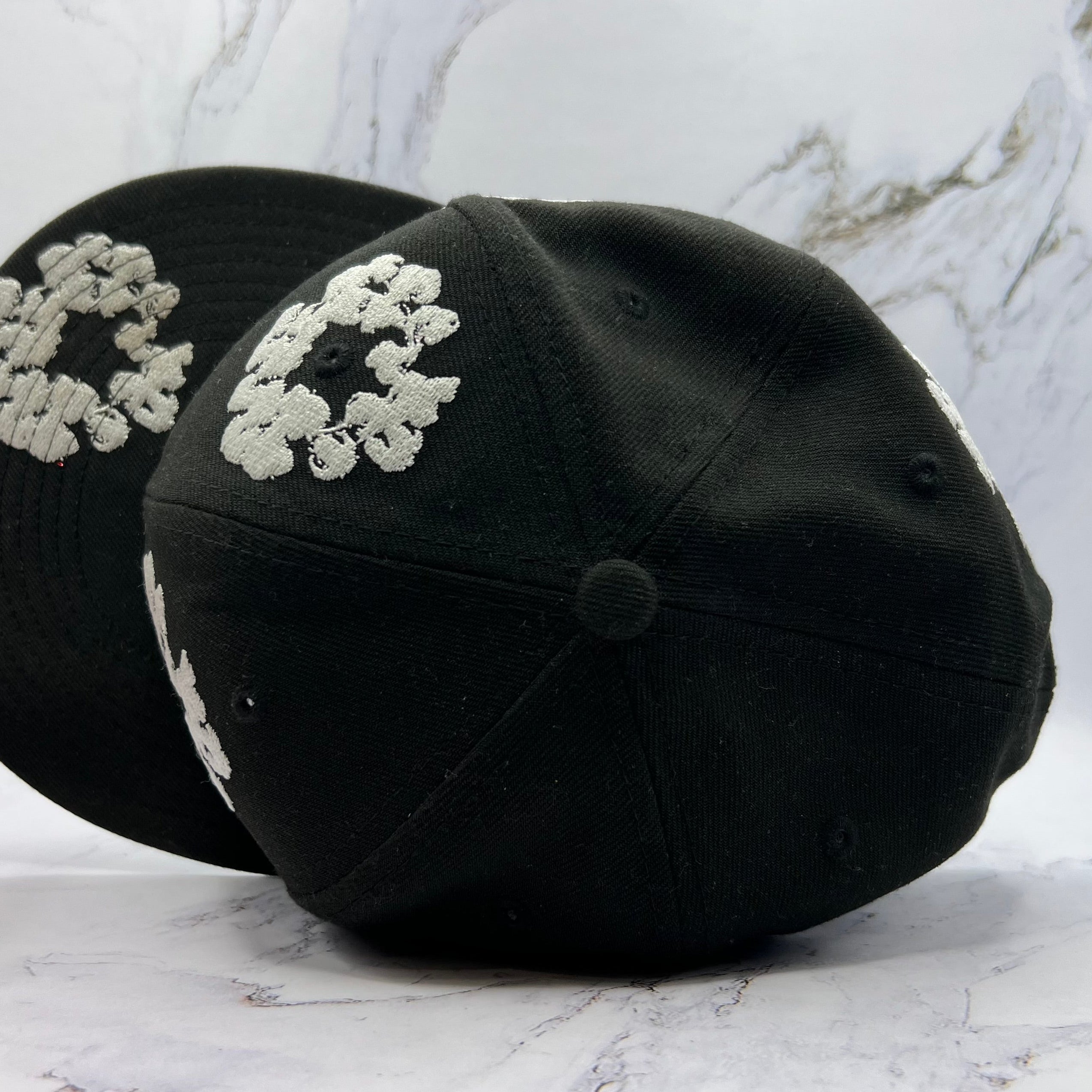 Denim Tears Cotton Wreath Fitted Hat Black (Lightly Worn)