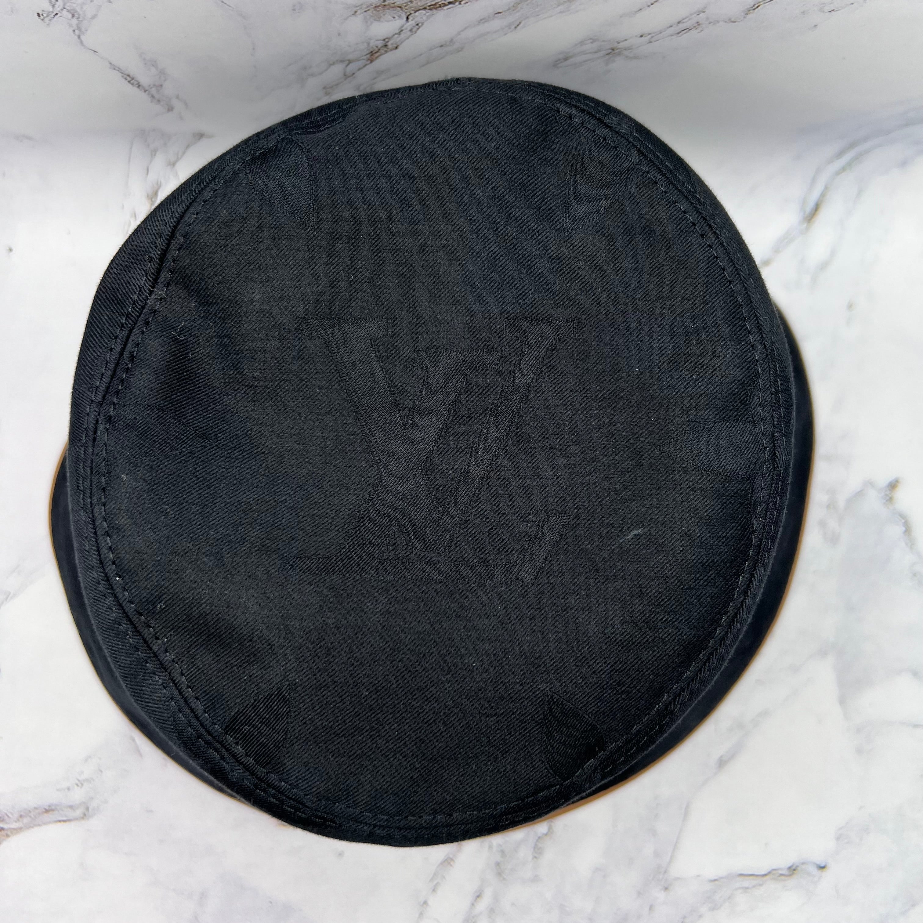 Louis Vuitton Reversible Black Monogram Bucket Hat (Lightly Worn)