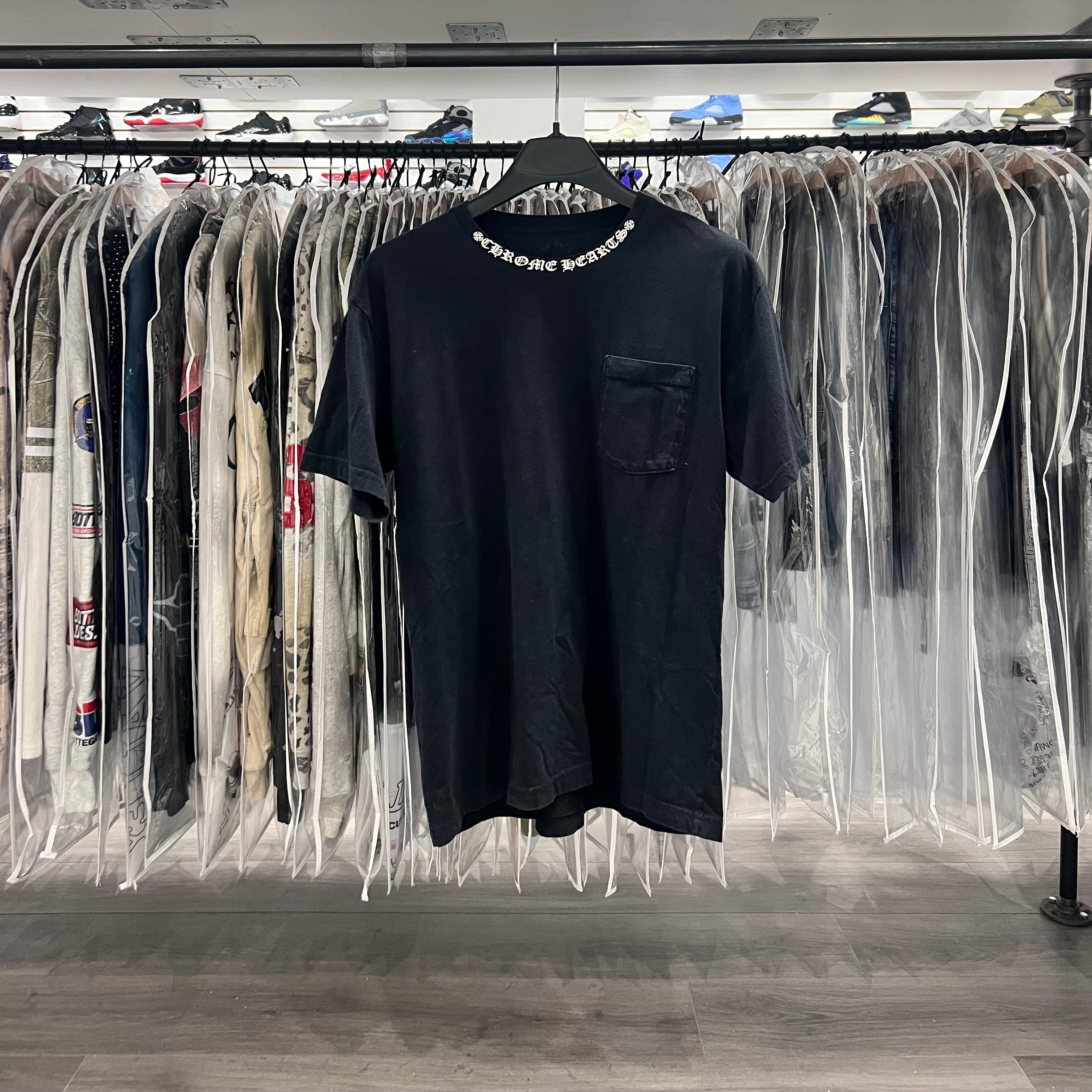 Chrome Hearts Neck Logo Tee Black (Lightly Worn)