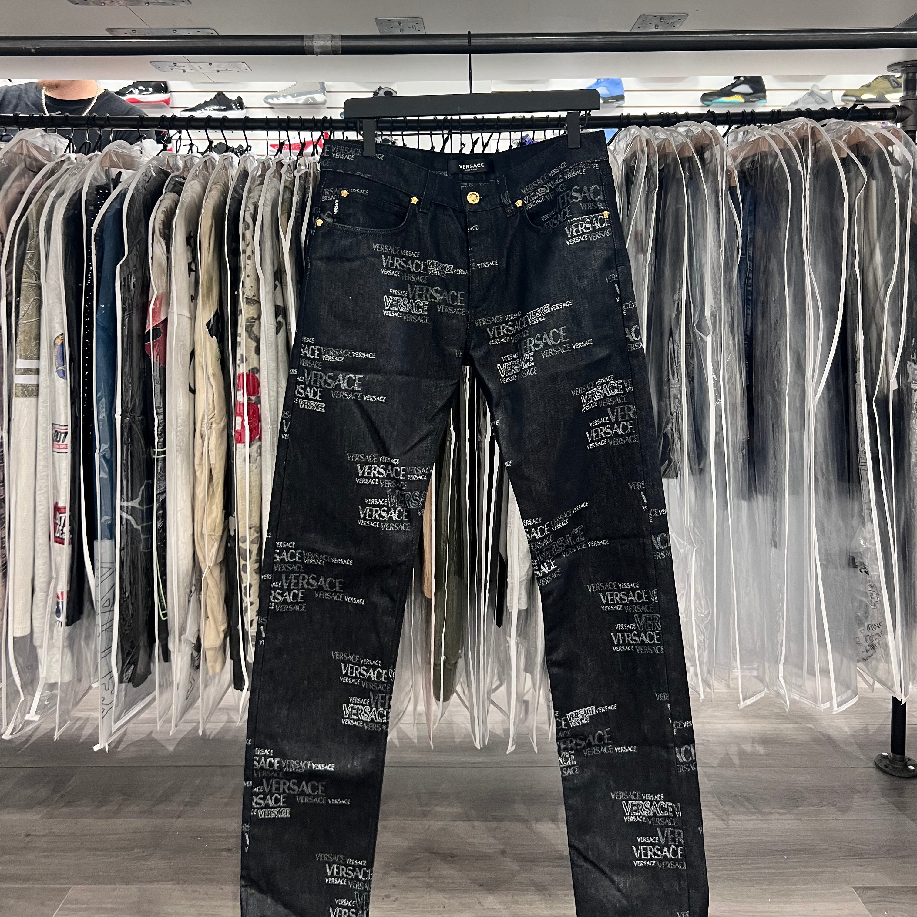Versace Logo Jeans Black (Lightly Worn)