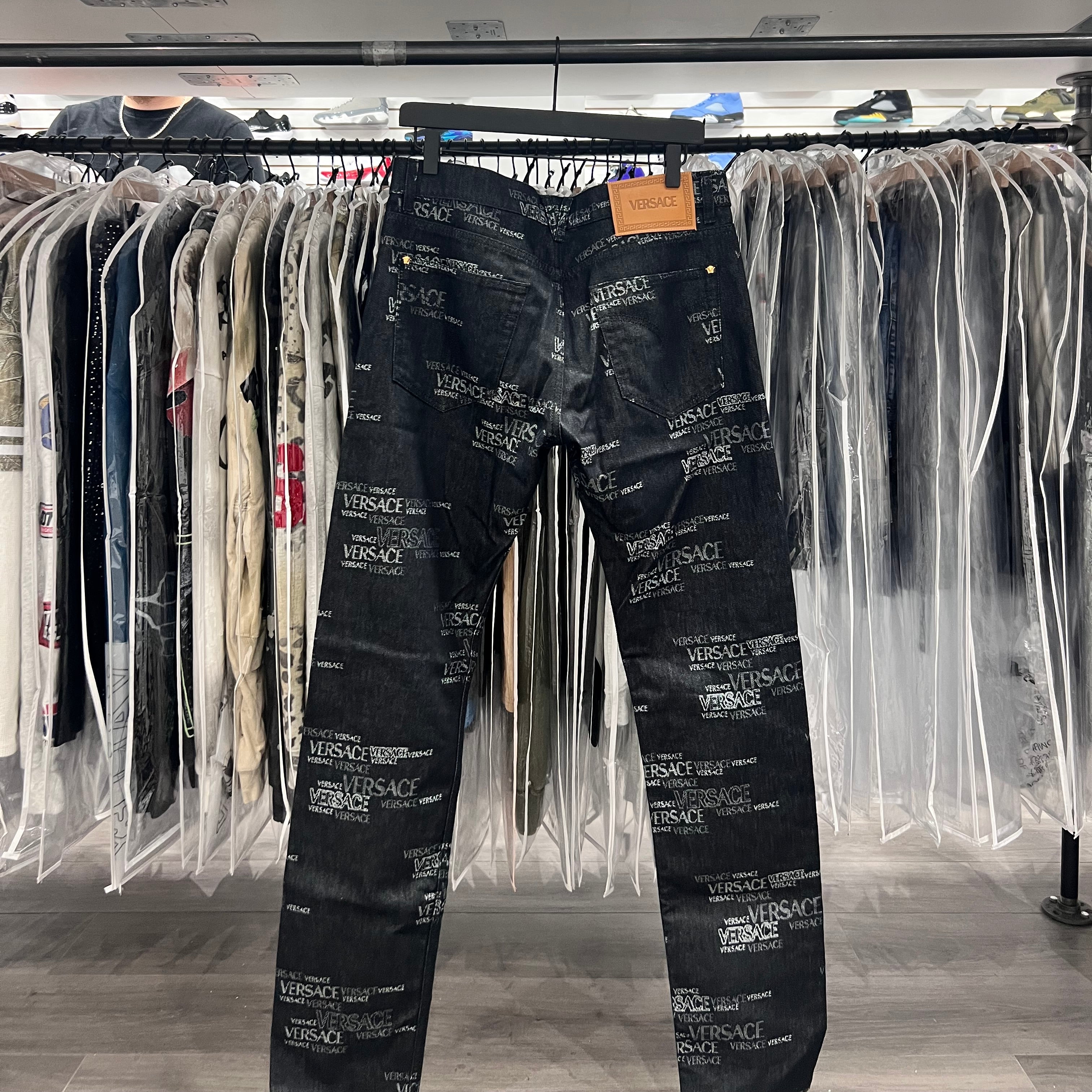 Versace Logo Jeans Black (Lightly Worn)