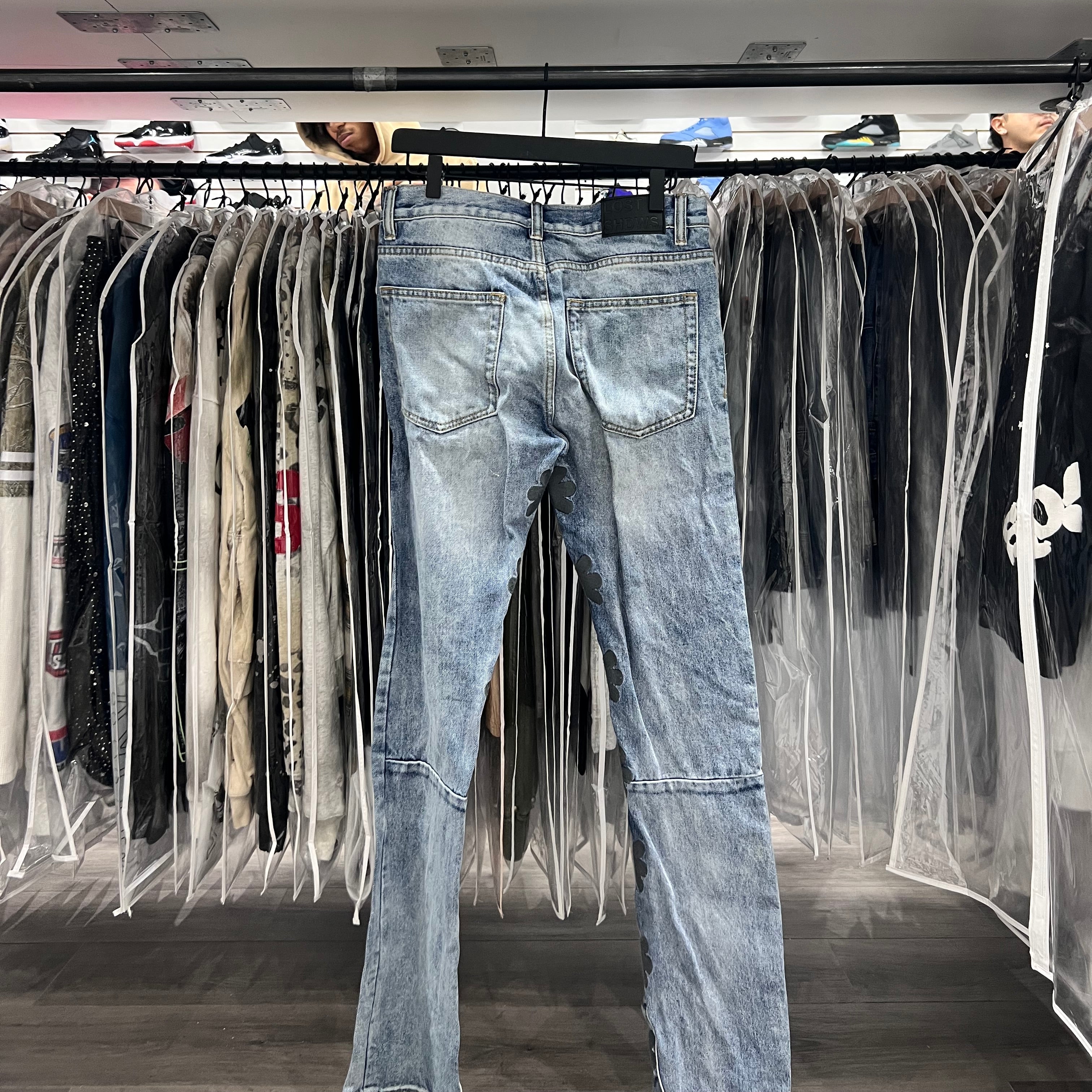LOSTSHDWS Jeans Grey Flowers (Lightly Worn)