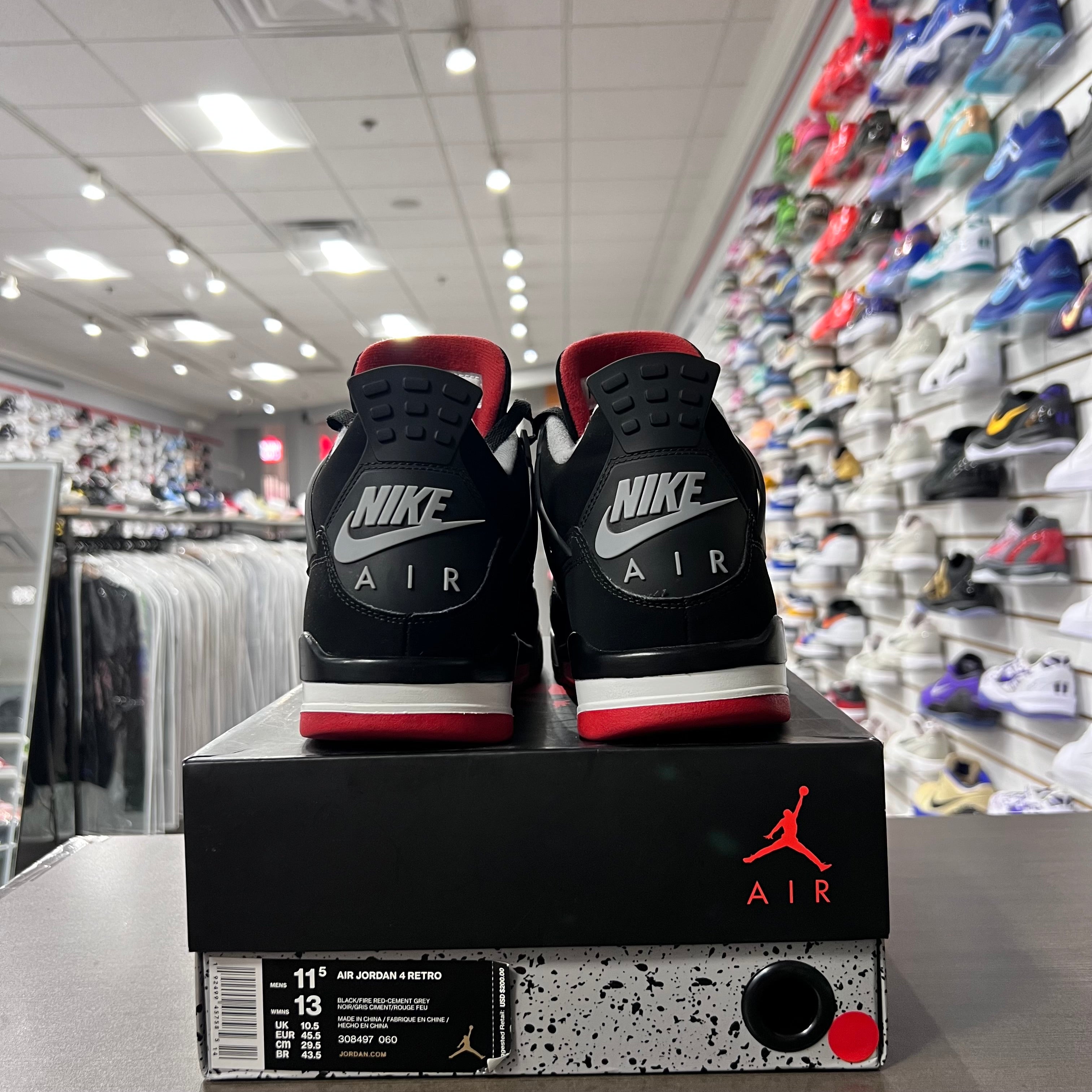Jordan Retro 4 Mens Bred (2019)(Lightly Worn)