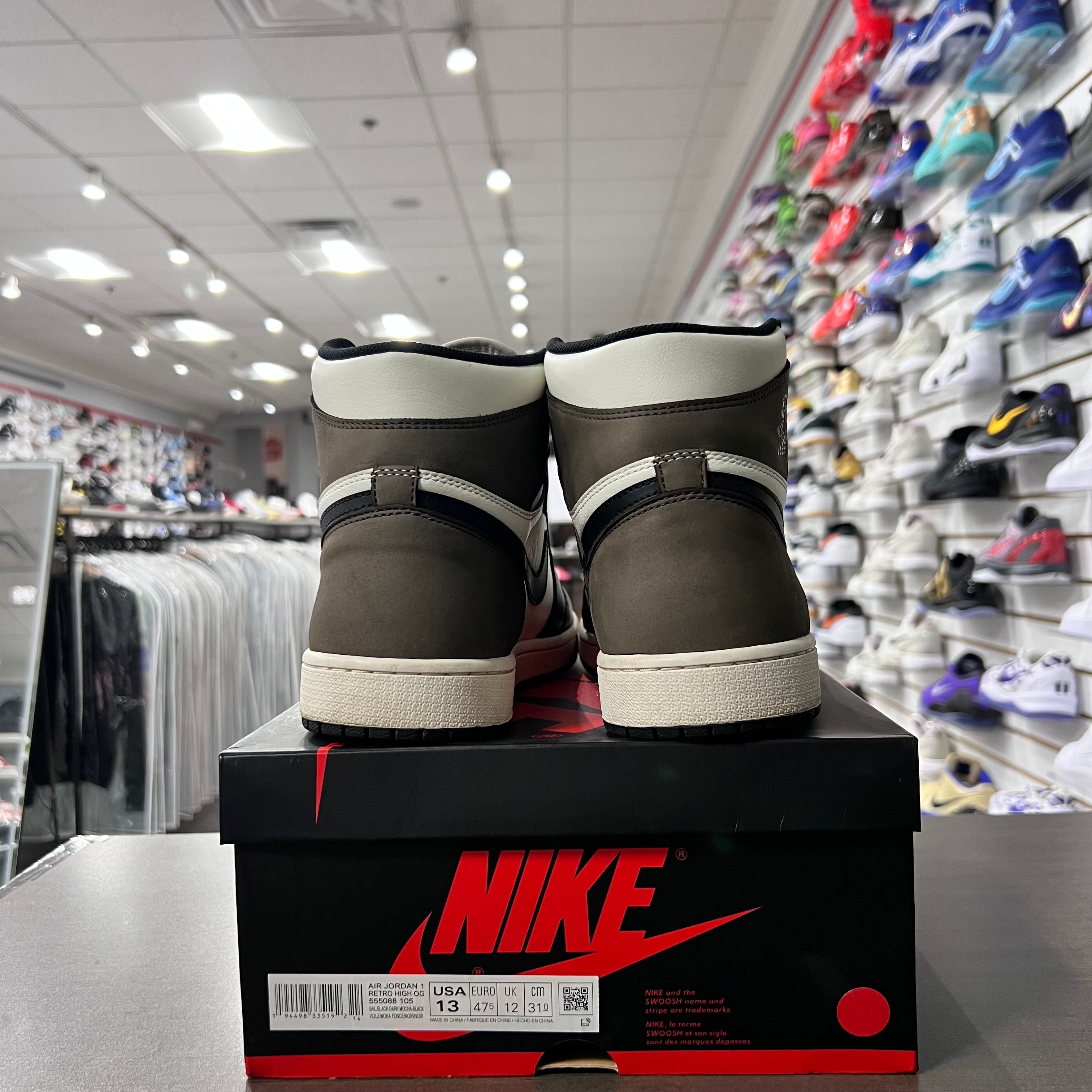 Jordan Retro 1 High Og Mens Mocha (Lightly Worn)
