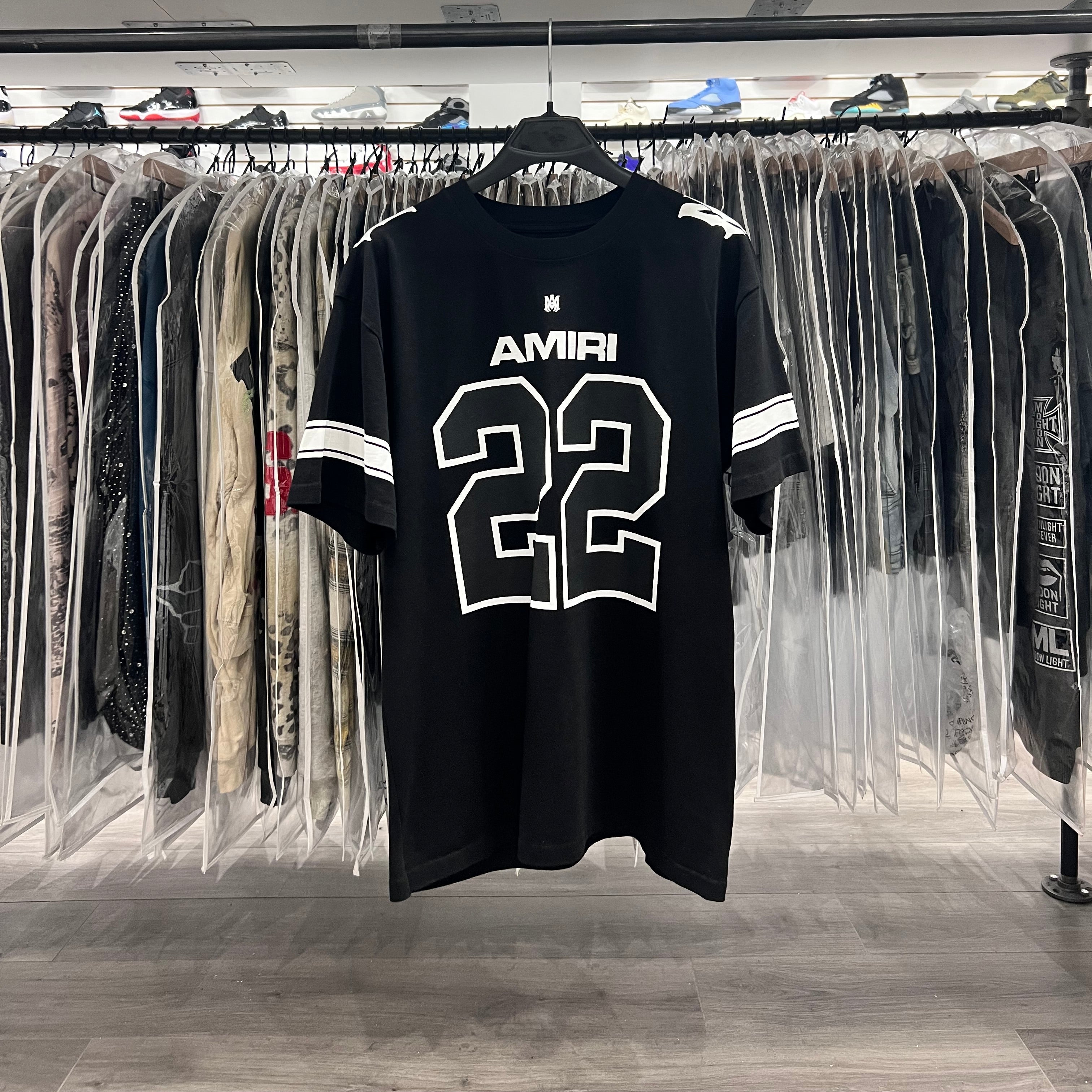 Amiri Football Tee Black (Lightly Worn)