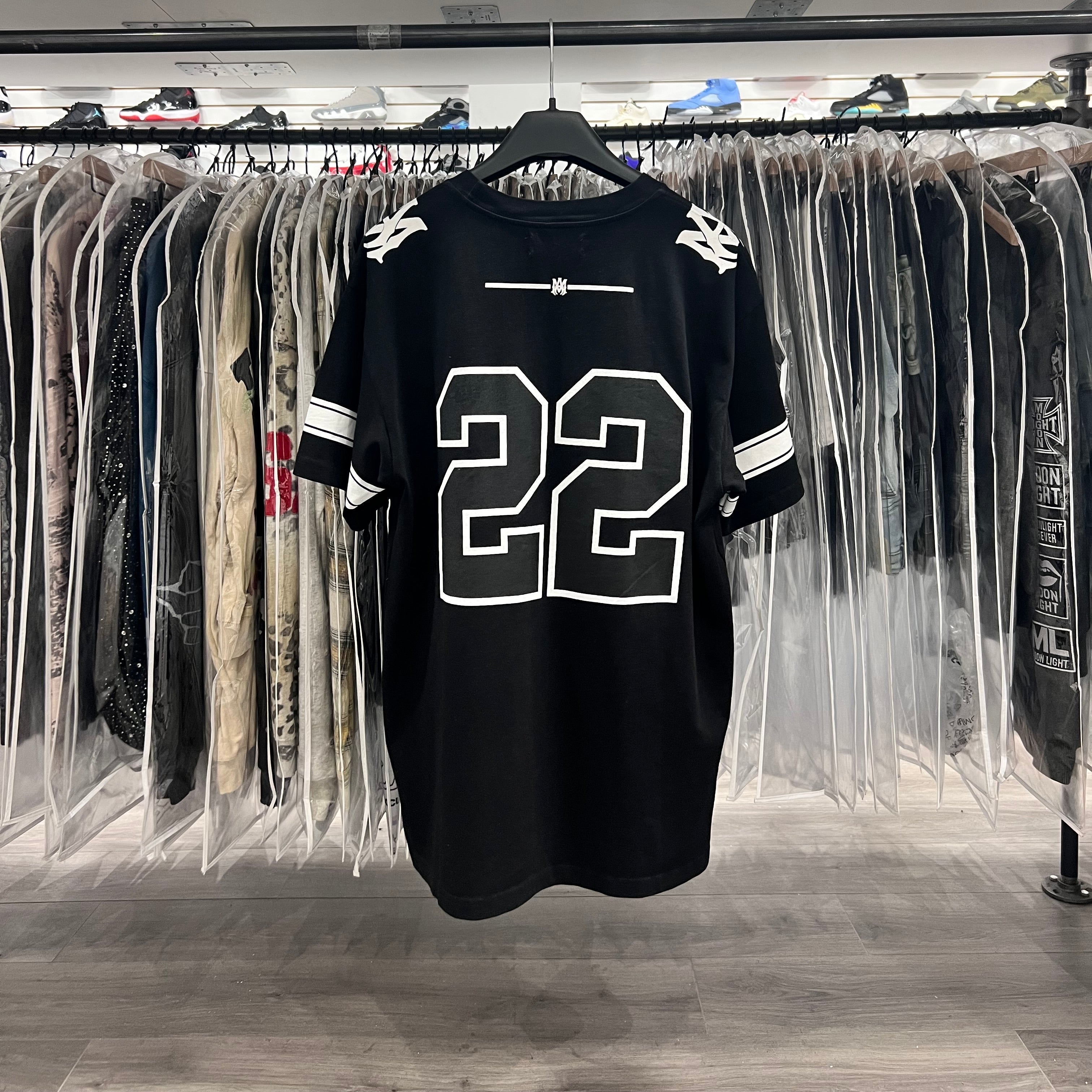 Amiri Football Tee Black (Lightly Worn)