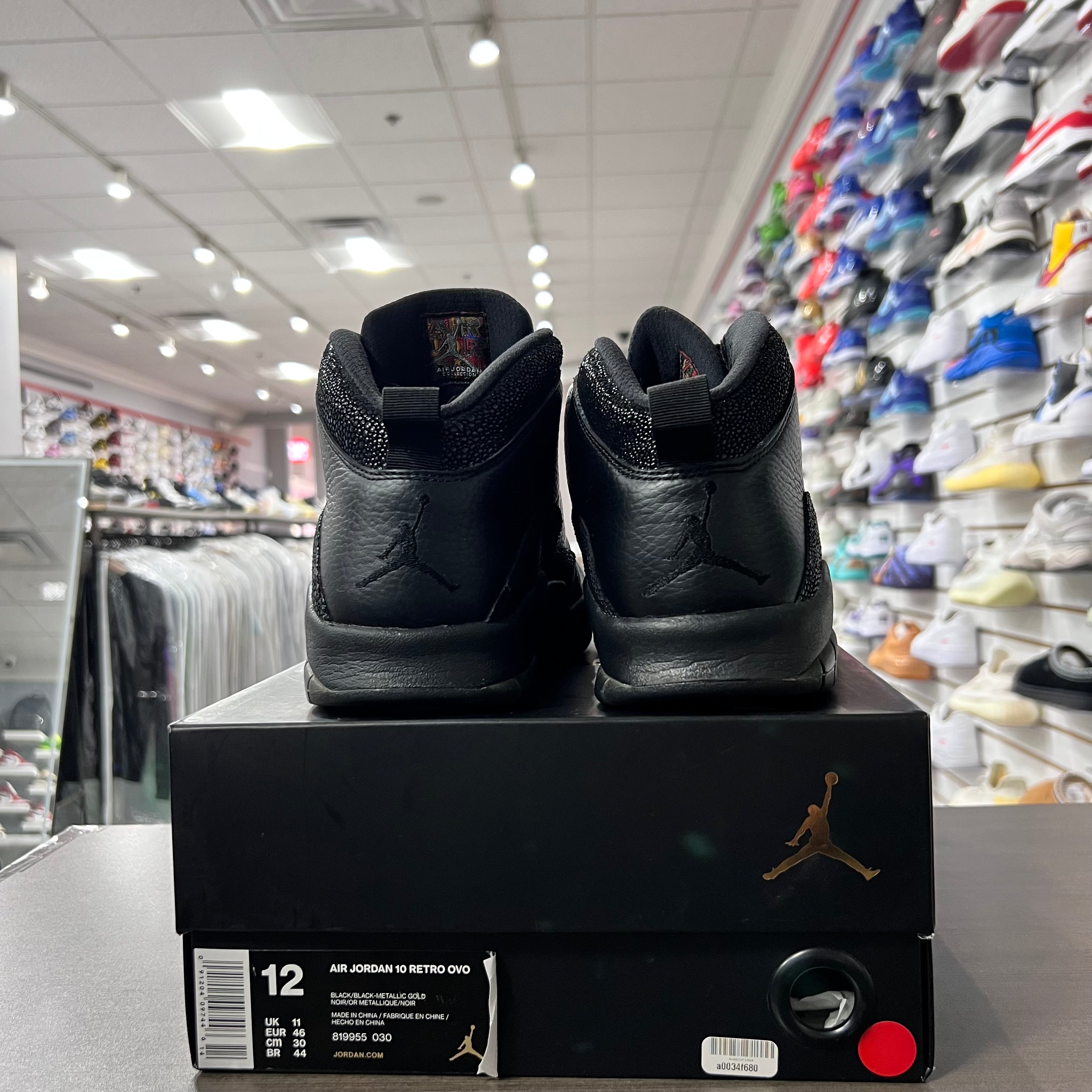 Jordan Retro 10 Mens OVO Black (Lightly Worn)