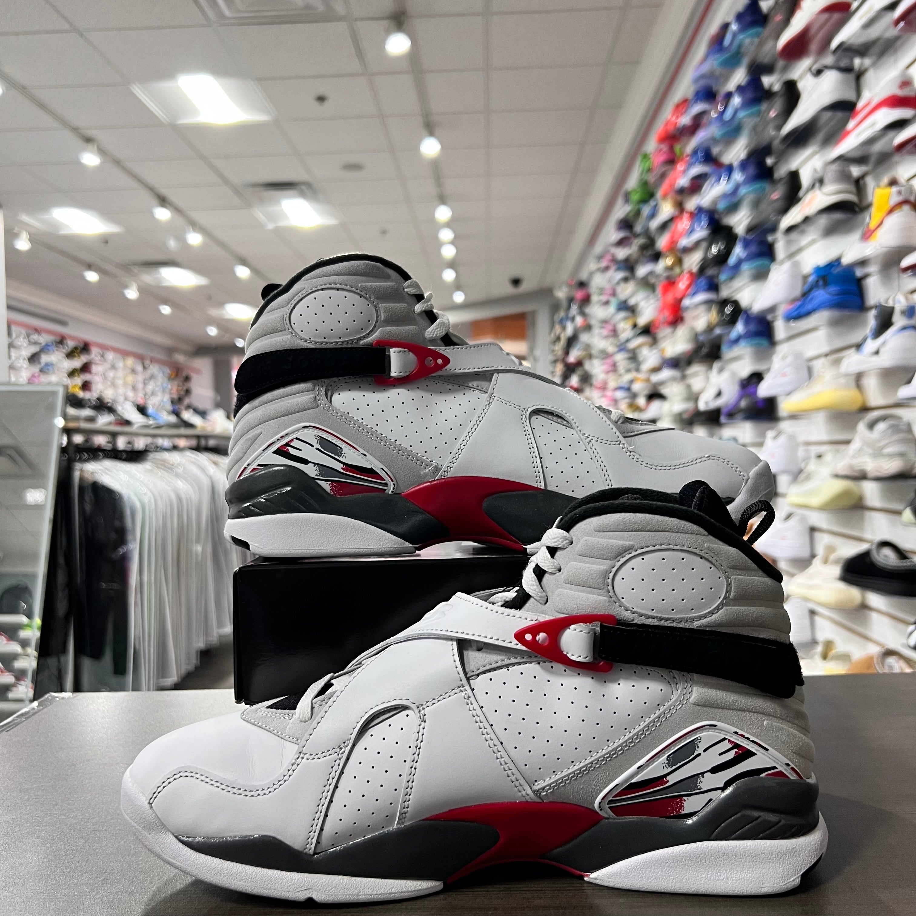 Jordan Retro 8 Mens White True Red (Lightly Worn)