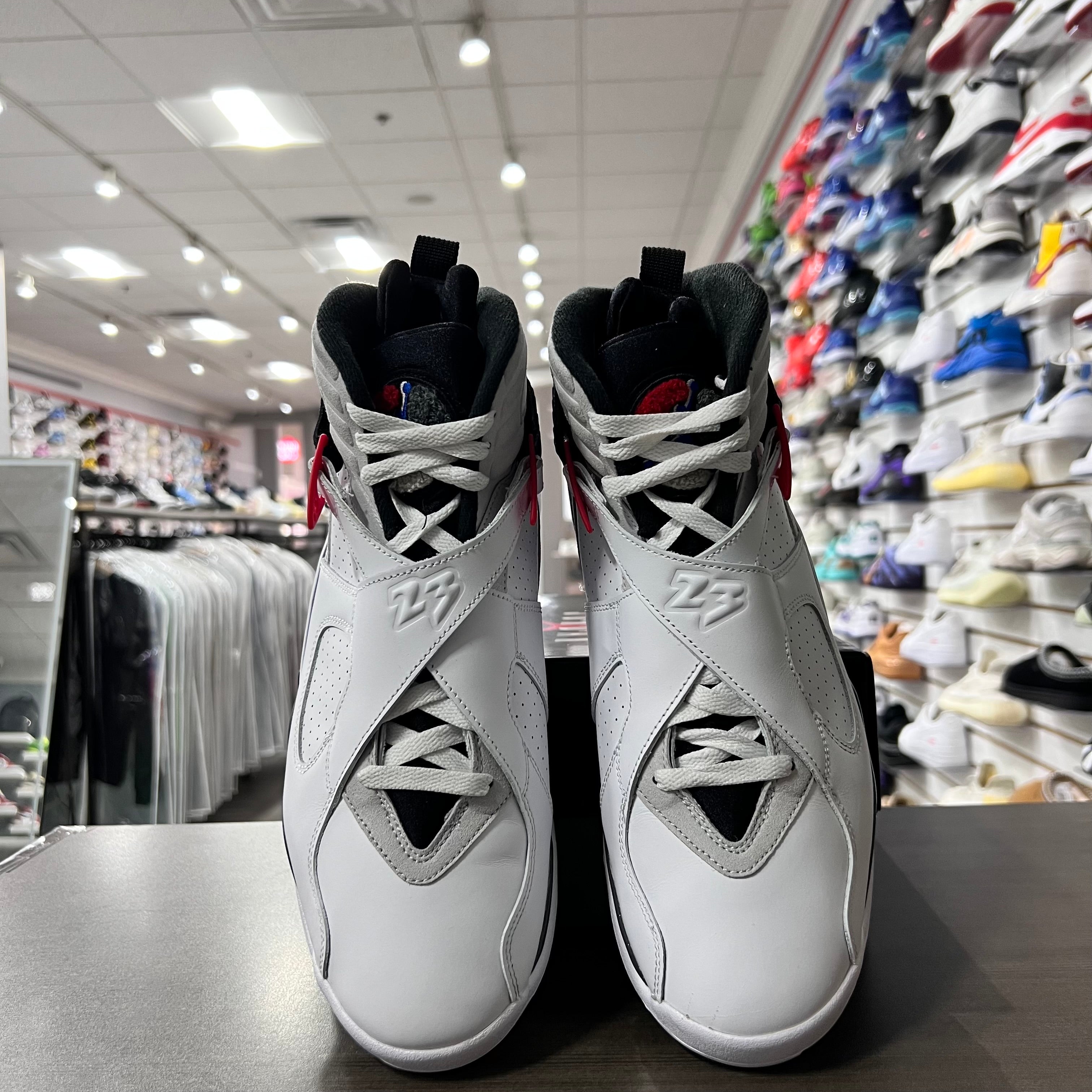 Jordan Retro 8 Mens White True Red (Lightly Worn)