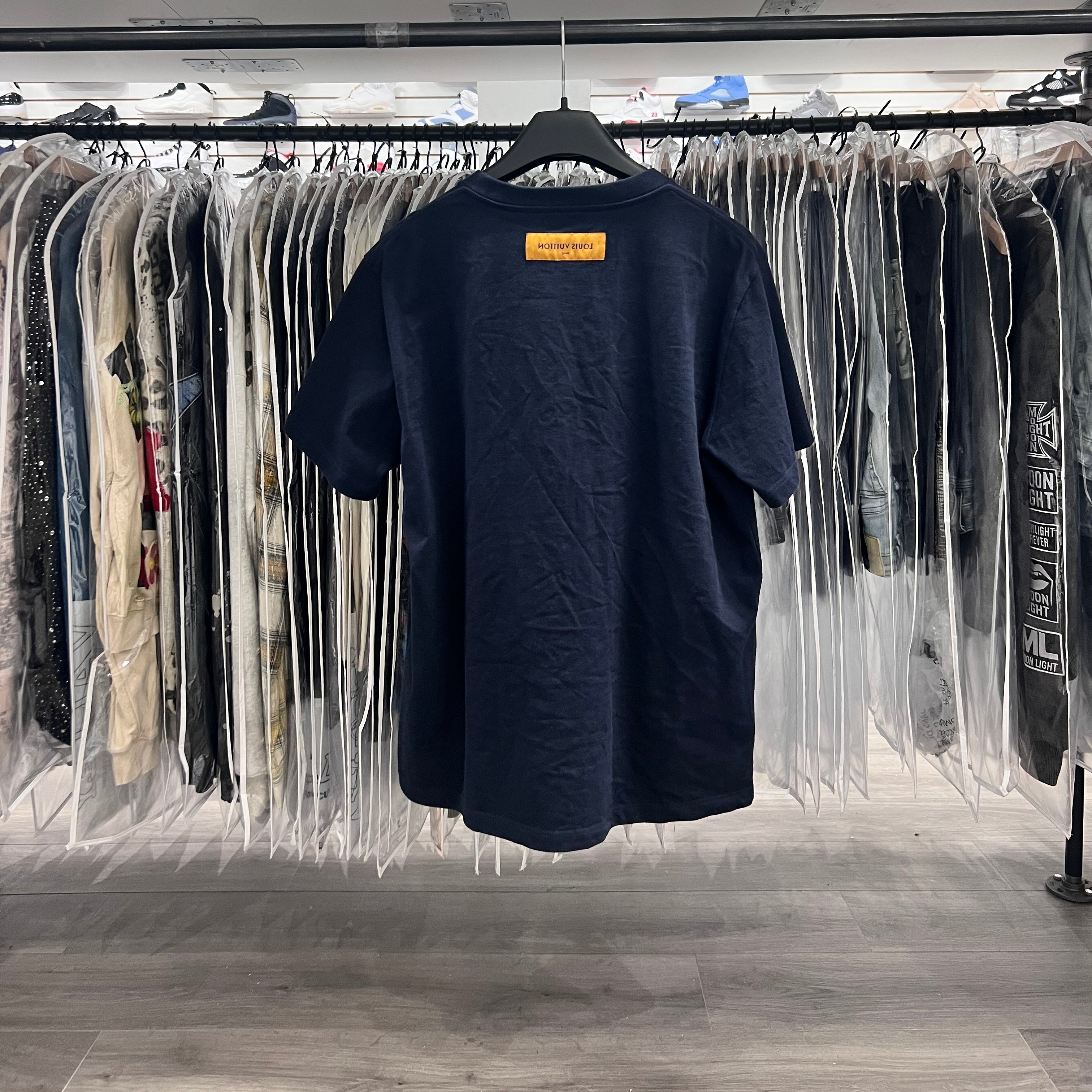 Louis Vuitton Embroidered Logo Tee Black (Lightly Worn)